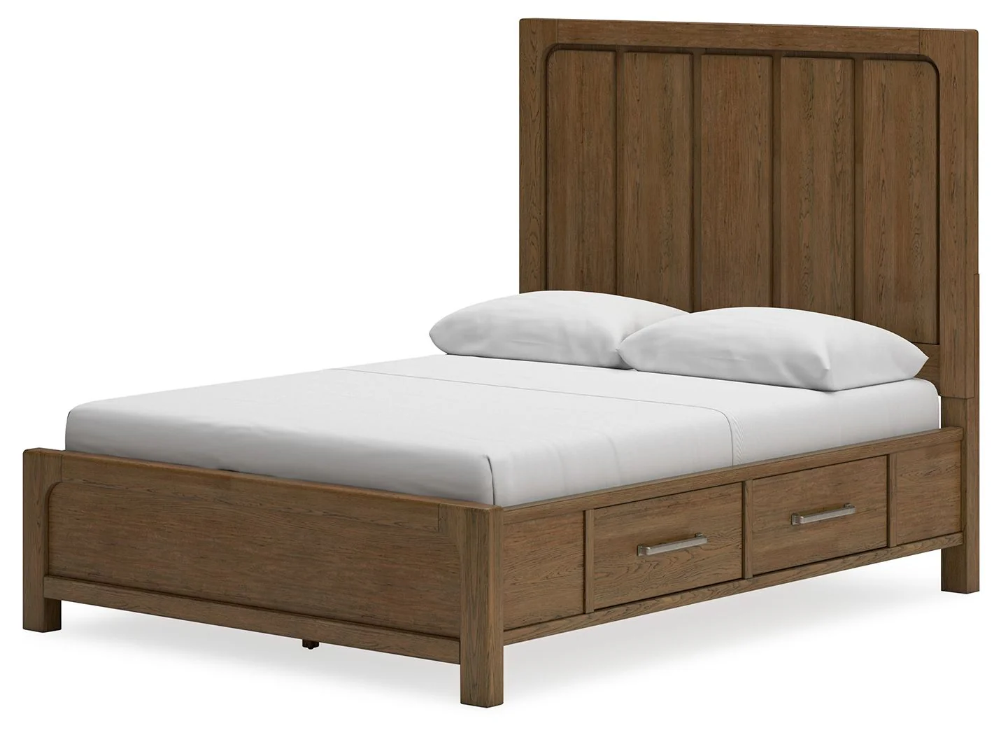 Cabalynn - Light Brown - Queen Panel Bed With Storage - Image 4
