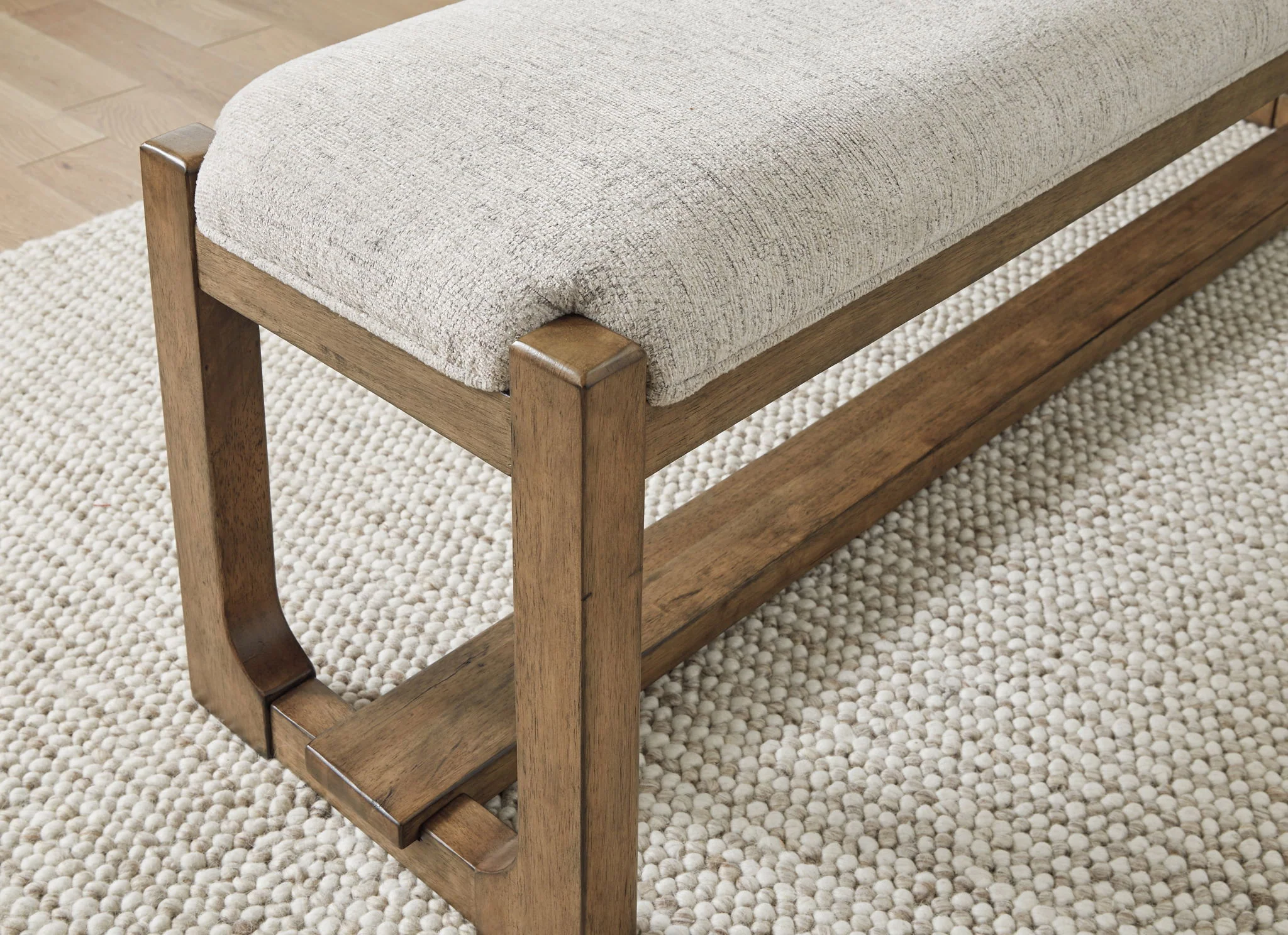 Cabalynn - Oatmeal / Light Brown - Large Uph Dining Room Bench - Image 9