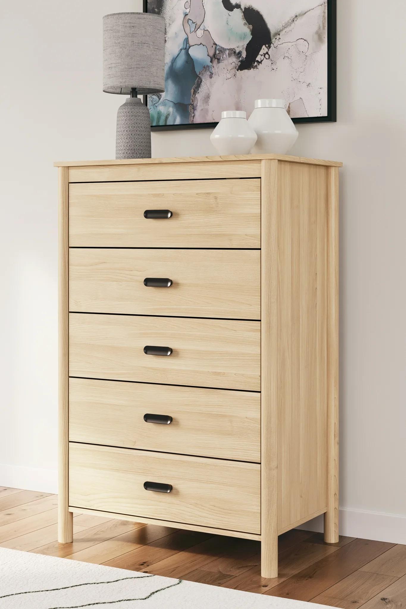 Cabinella - Tan - Five Drawer Chest - Image 2