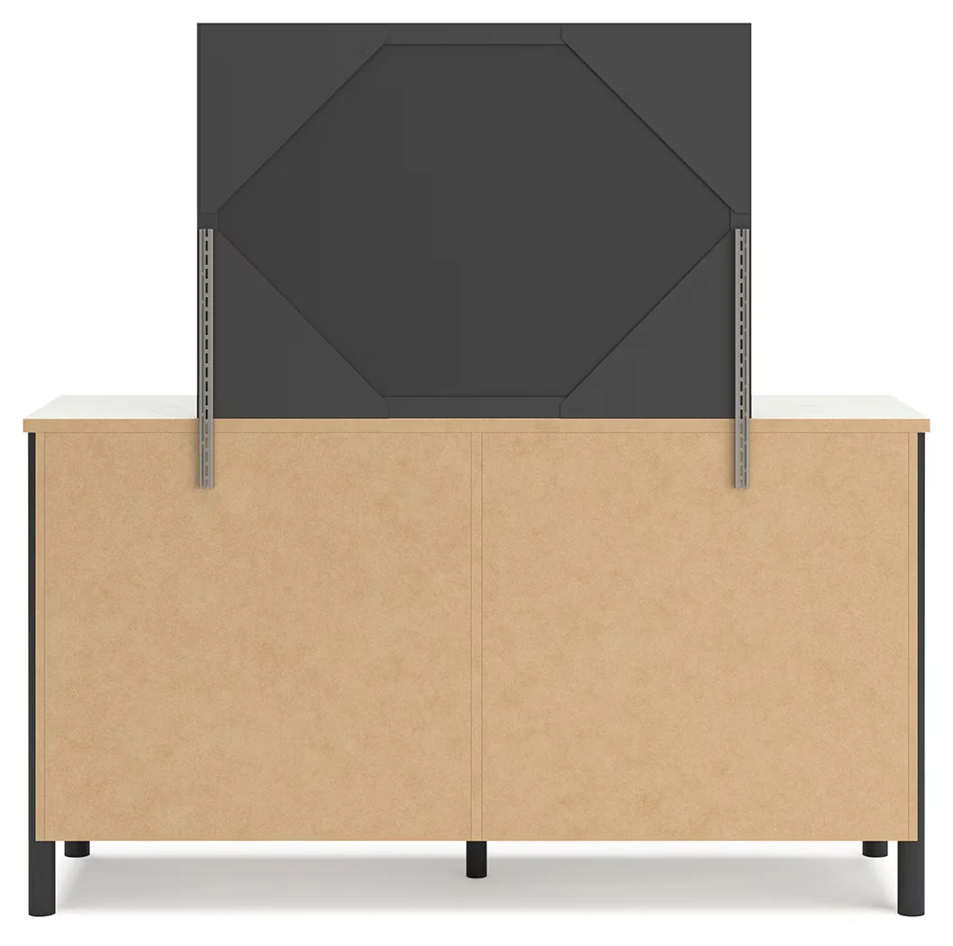 Cadmori - Black / White - Dresser and Mirror - Image 5