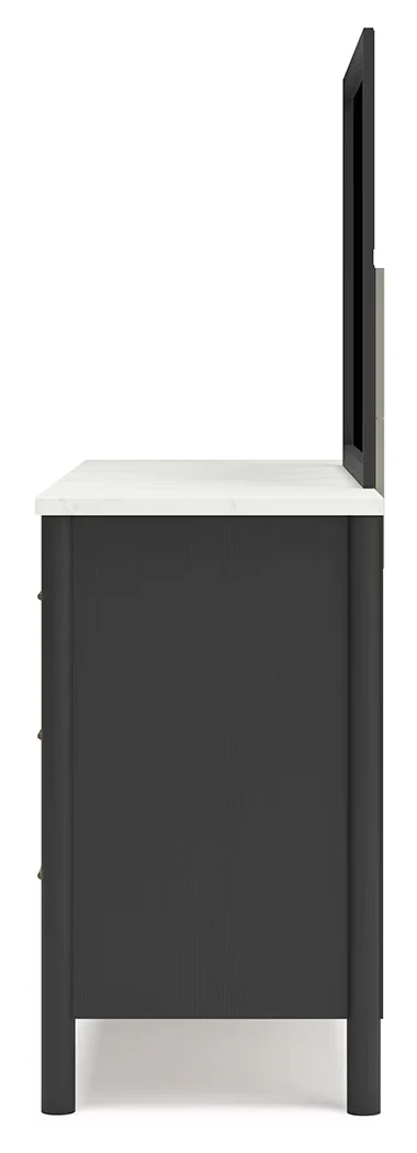 Cadmori - Black / White - Dresser and Mirror - Image 6