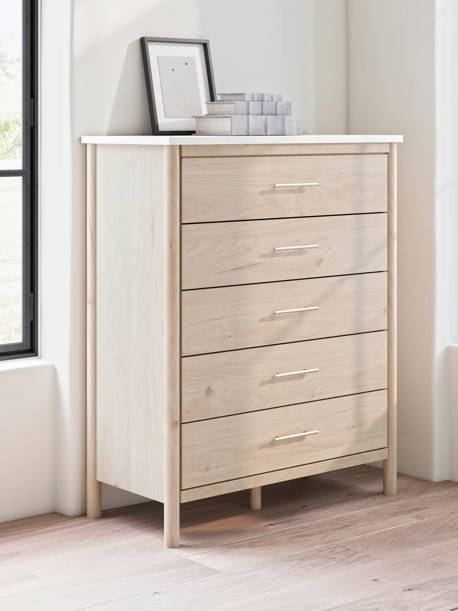 Cadmori - Two-tone - Five Drawer Wide Chest - Image 2