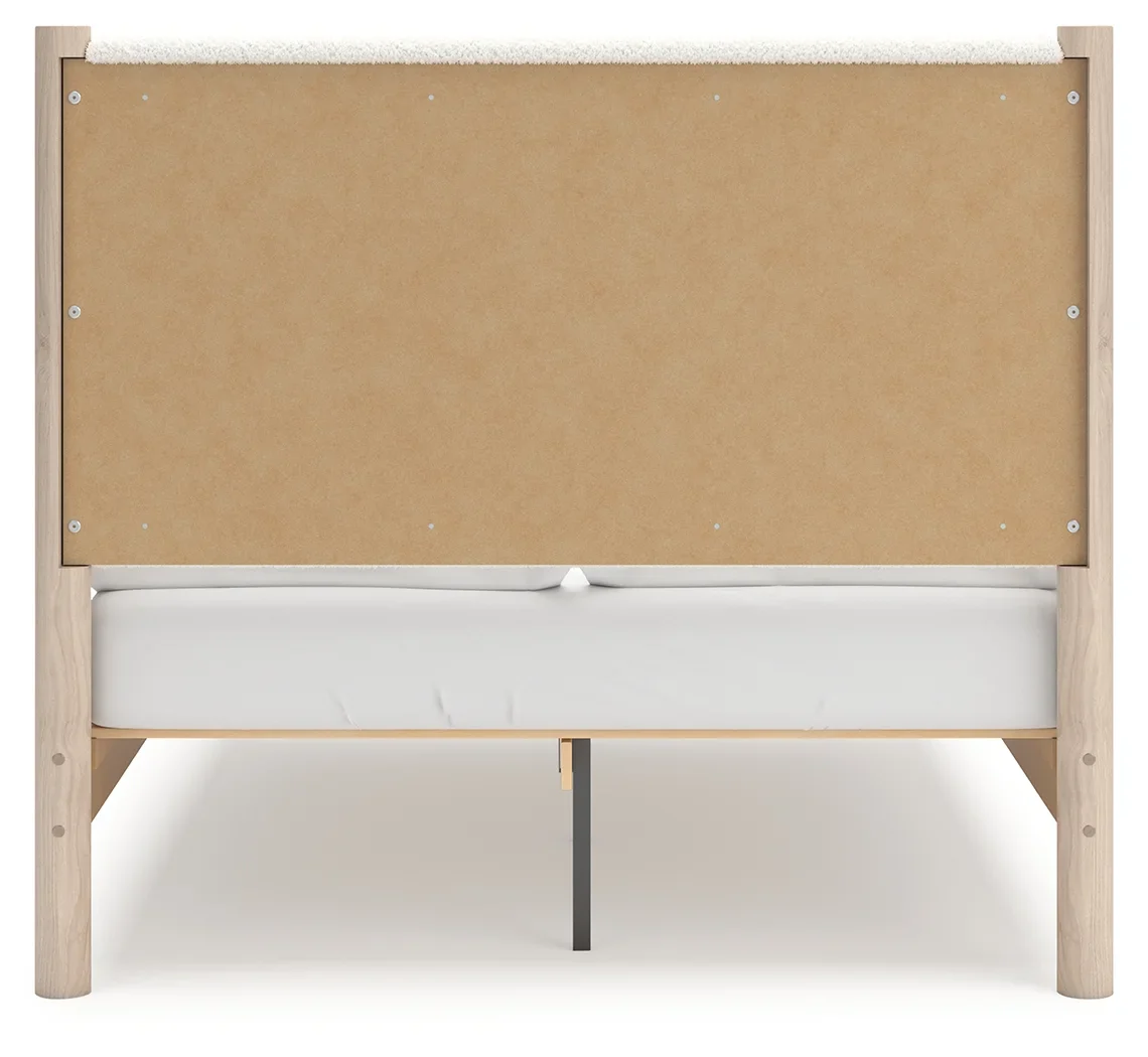Cadmori - Two-tone - Full Upholstered Panel Bed - Image 4