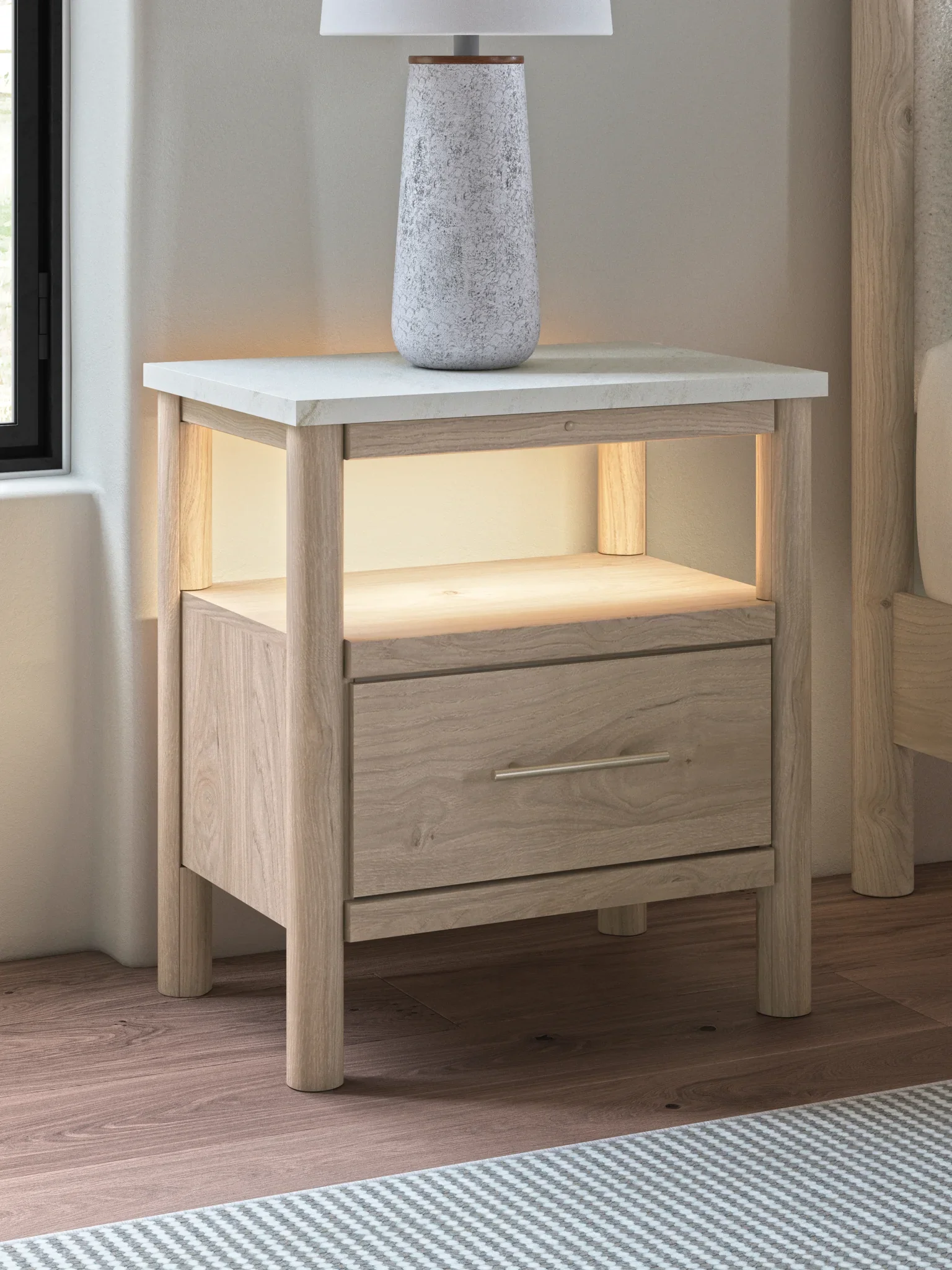 Cadmori - Two-tone - One Drawer Night Stand - Image 8