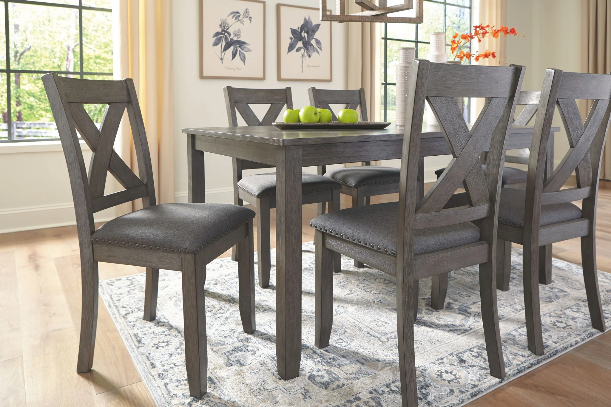 Caitbrook - Gray - Rect Drm Table Set (Set of 7) - Image 4