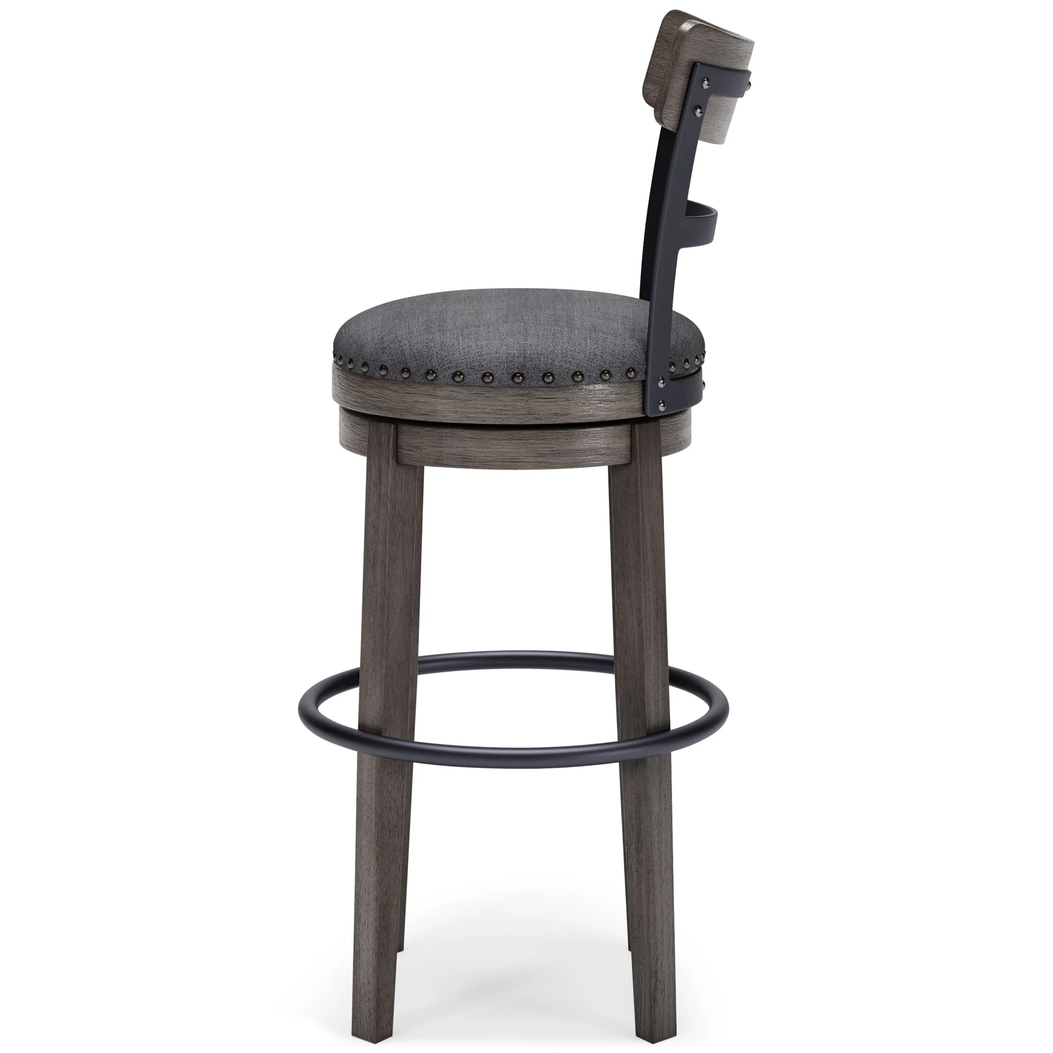 Caitbrook - Gray - Tall Uph Swivel Barstool - Image 6