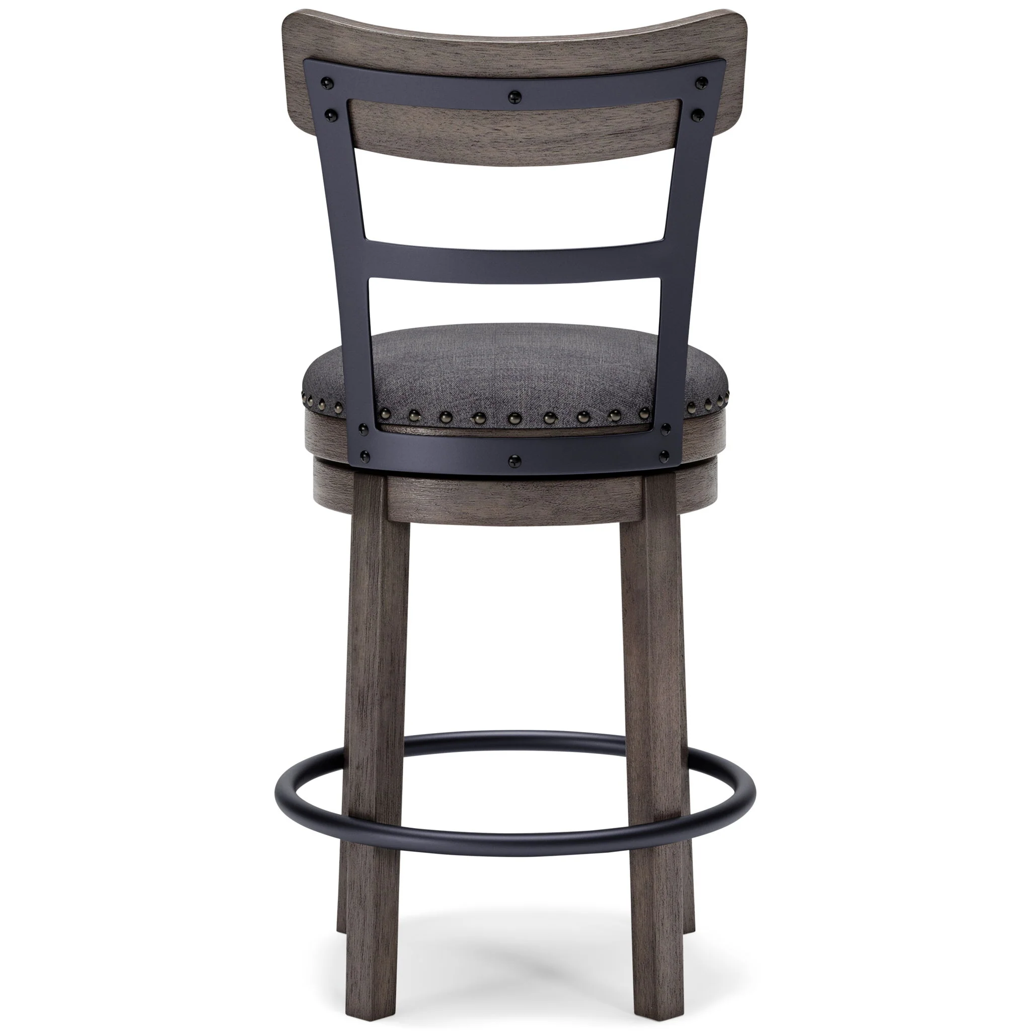 Caitbrook - Gray - Uph Swivel Barstool - Image 4