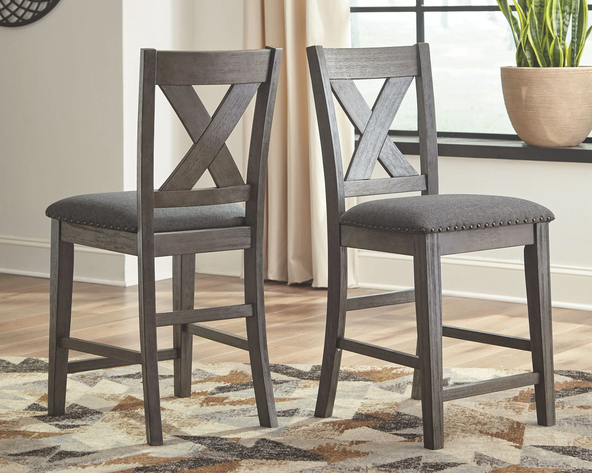 Caitbrook - Gray - Upholstered Barstool (Set of 2) - Image 3