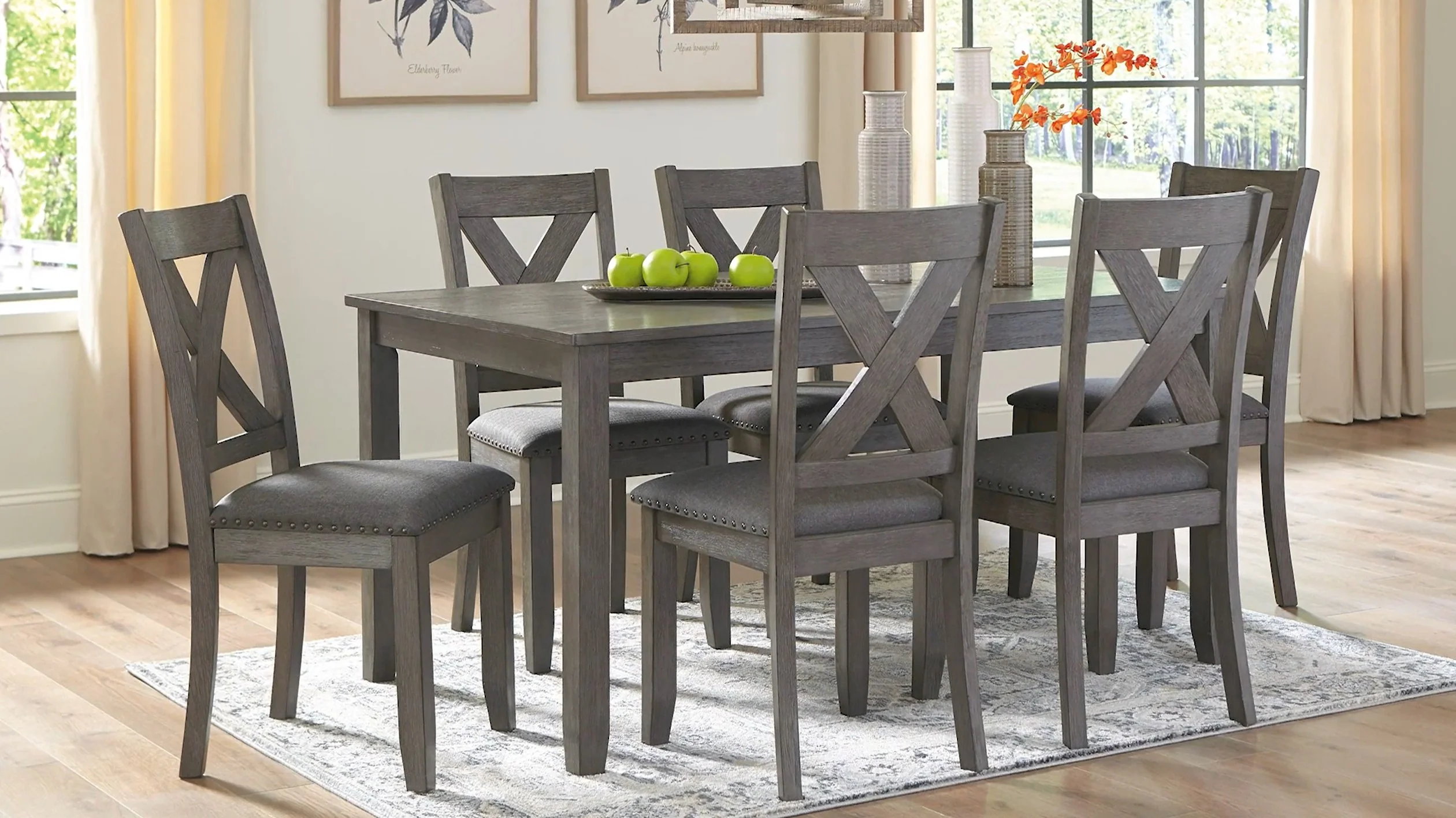 Caitbrook - Gray - Upholstered Stool (Set of 2) - Image 4