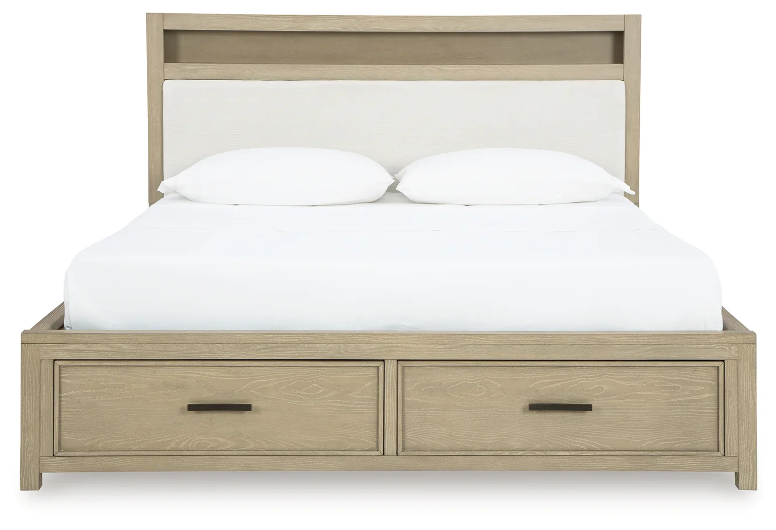 Calmoro - California King Bookcase Bed - Gray - Image 4
