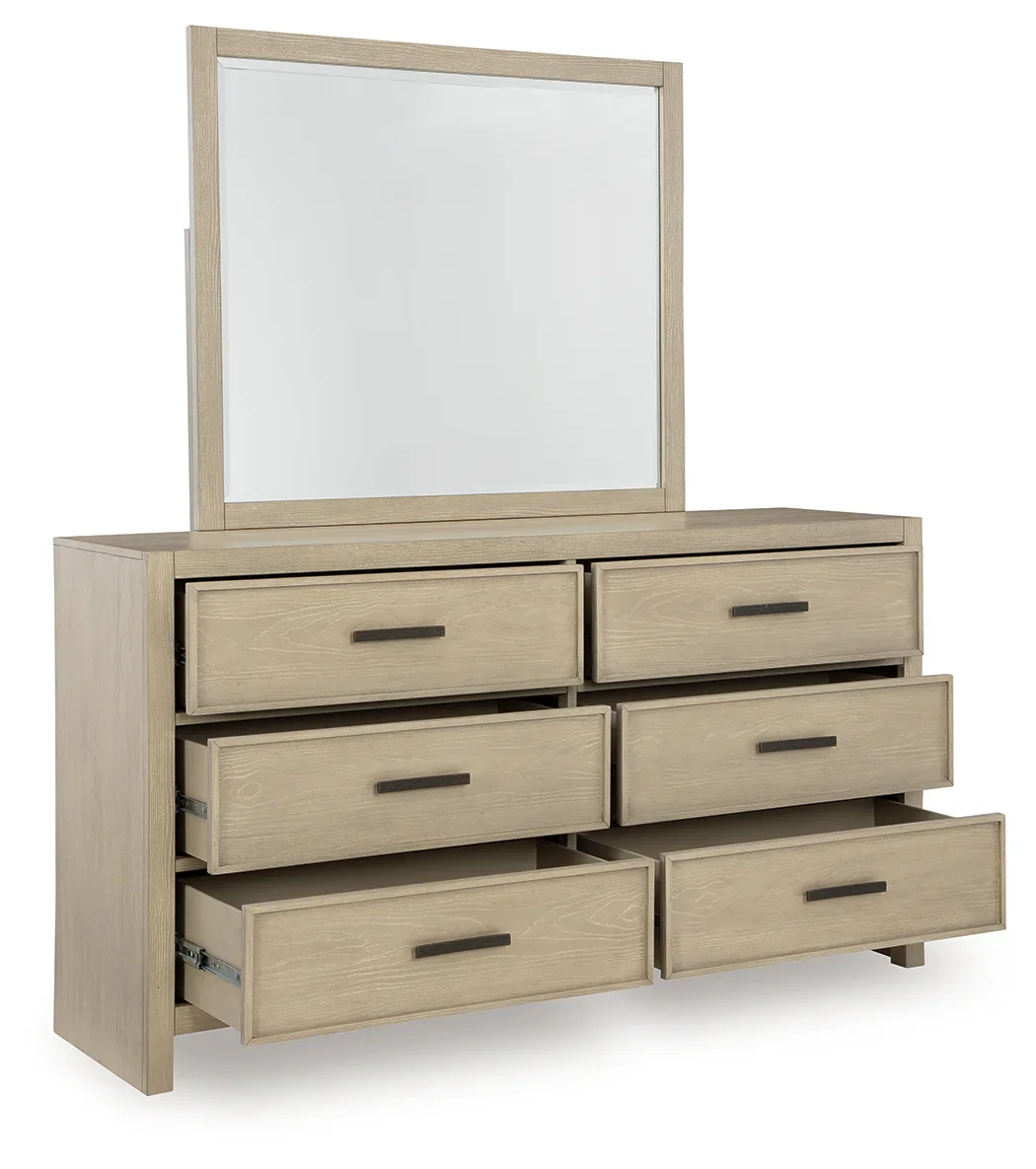 Calmoro - Dresser And Mirror - Gray - Image 3
