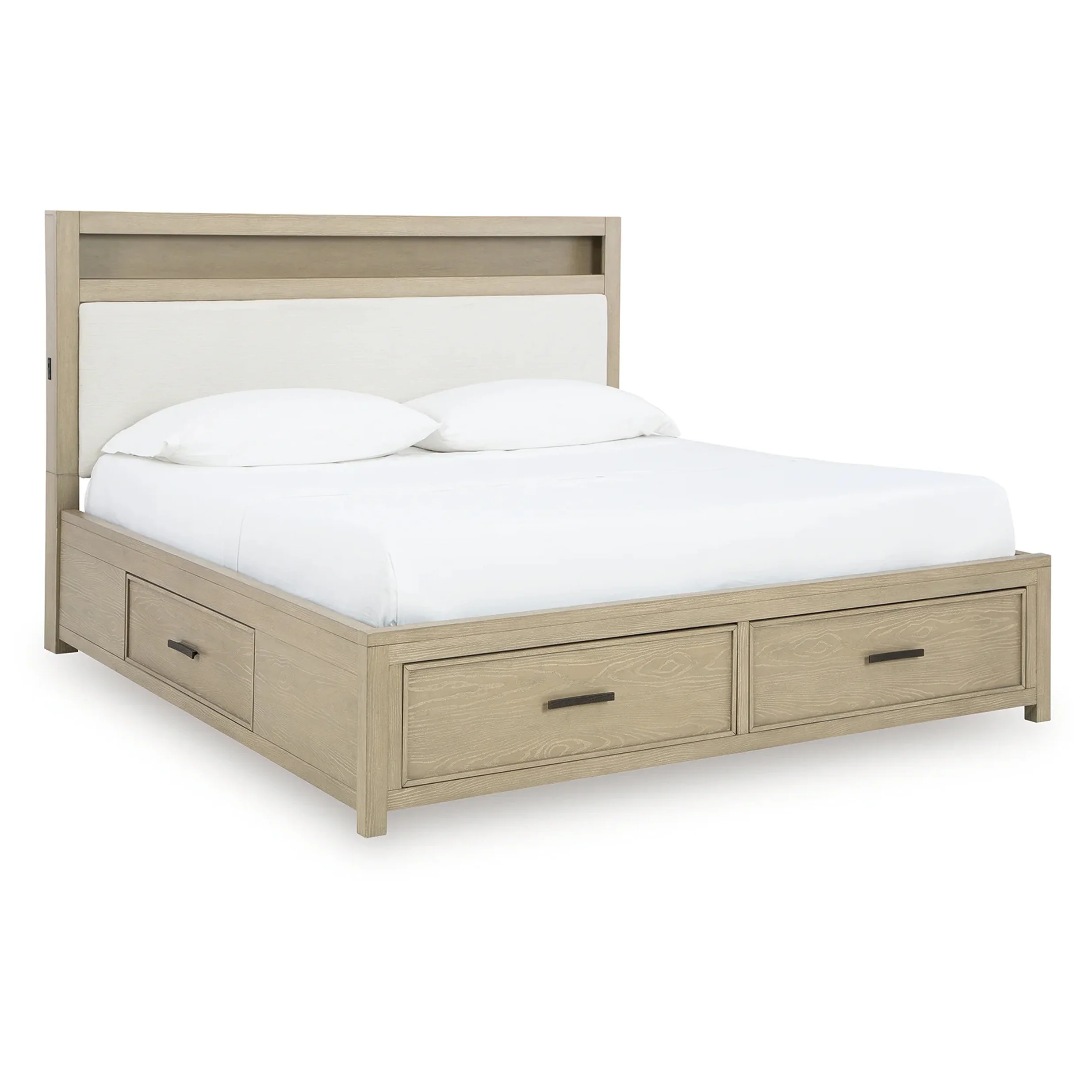 Calmoro - King Bookcase Bed - Gray