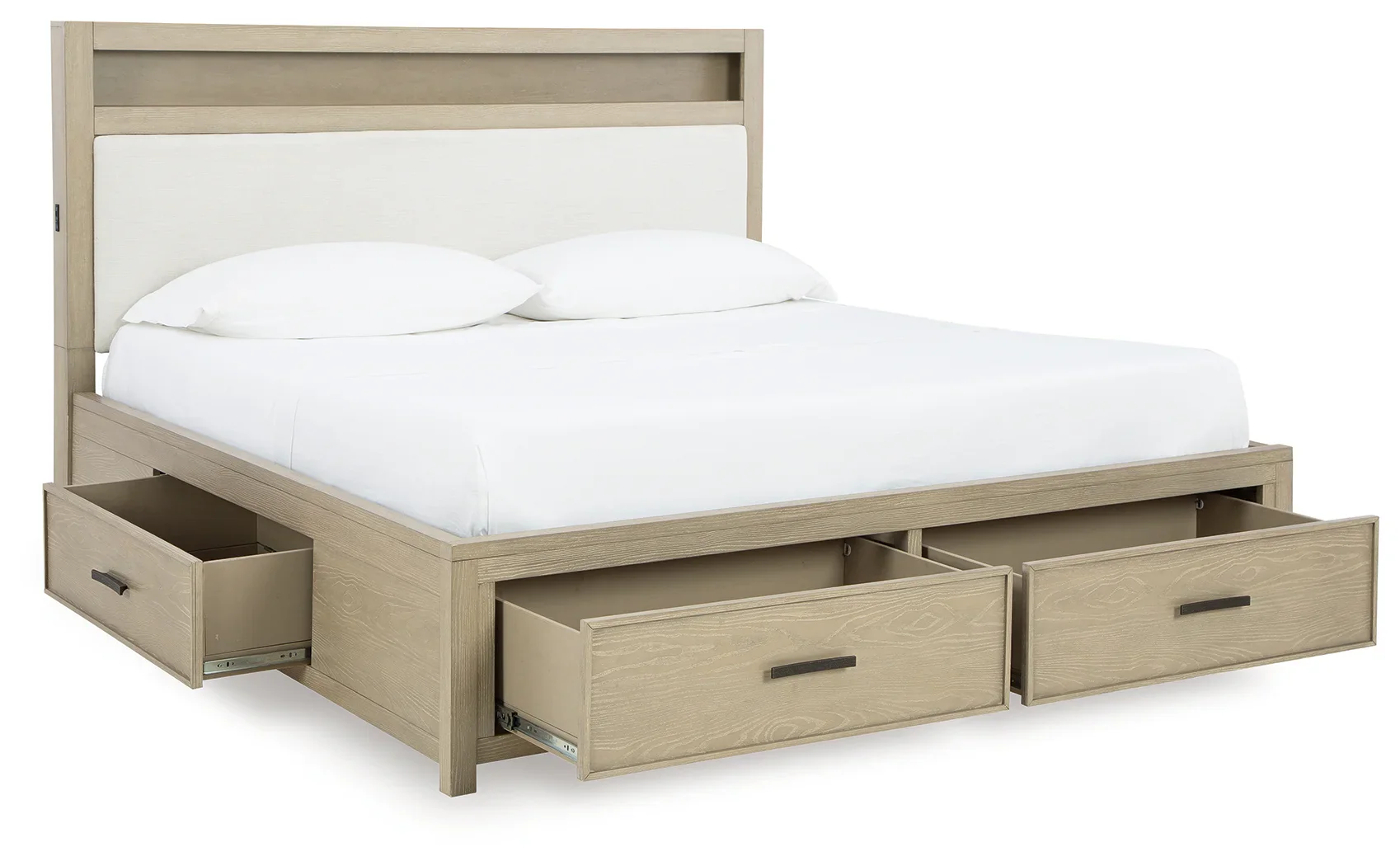Calmoro - King Bookcase Bed - Gray - Image 3