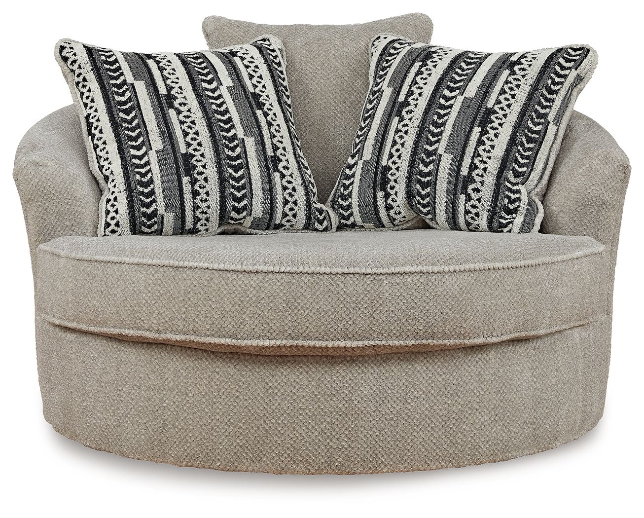 Calnita - Sisal - Oversized Swivel Accent Chair - Image 3