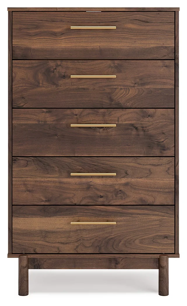 Calverson - Mocha - Five Drawer Chest - Image 6