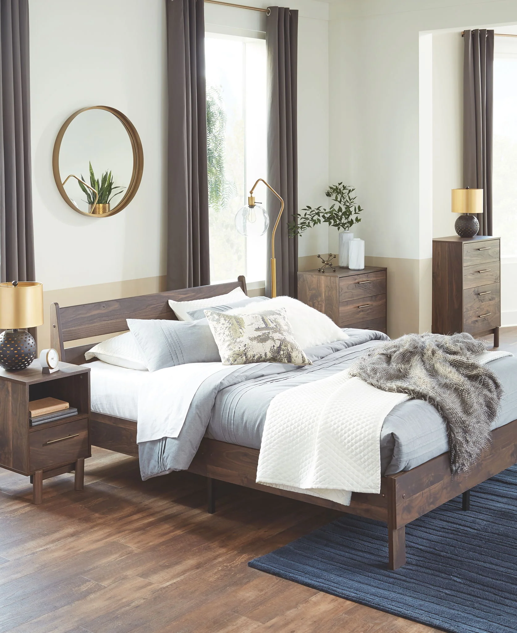Calverson - Mocha - Queen Panel Platform Bed - Image 7