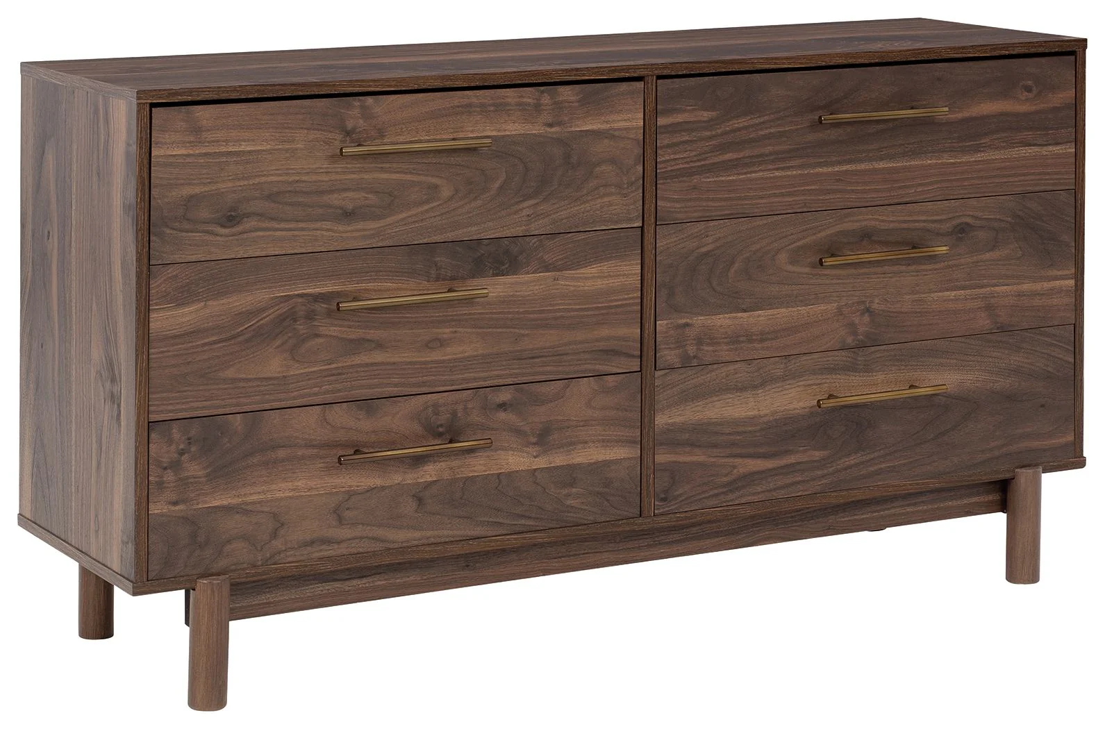 Calverson - Mocha - Six Drawer Dresser - Medium - Image 3