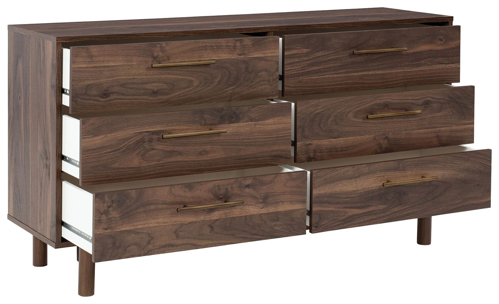 Calverson - Mocha - Six Drawer Dresser - Medium - Image 4