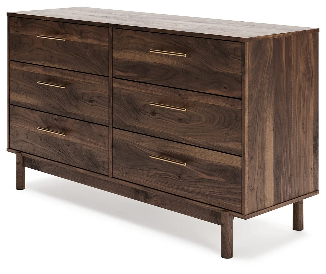 Calverson - Mocha - Six Drawer Dresser - Medium - Image 6