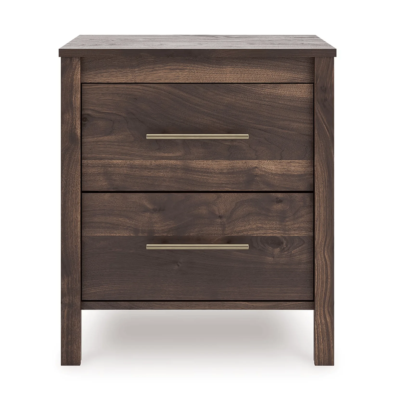 Calverson - Two Drawer Night Stand - Mocha