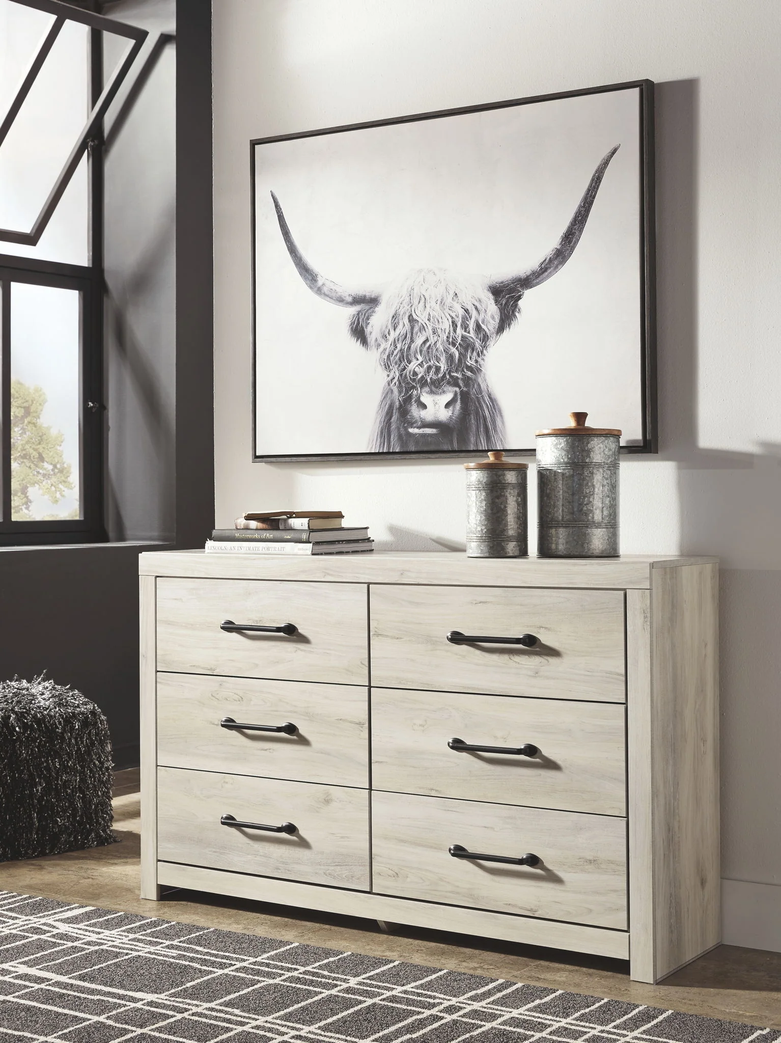 Cambeck - Whitewash - Six Drawer Dresser - Image 6