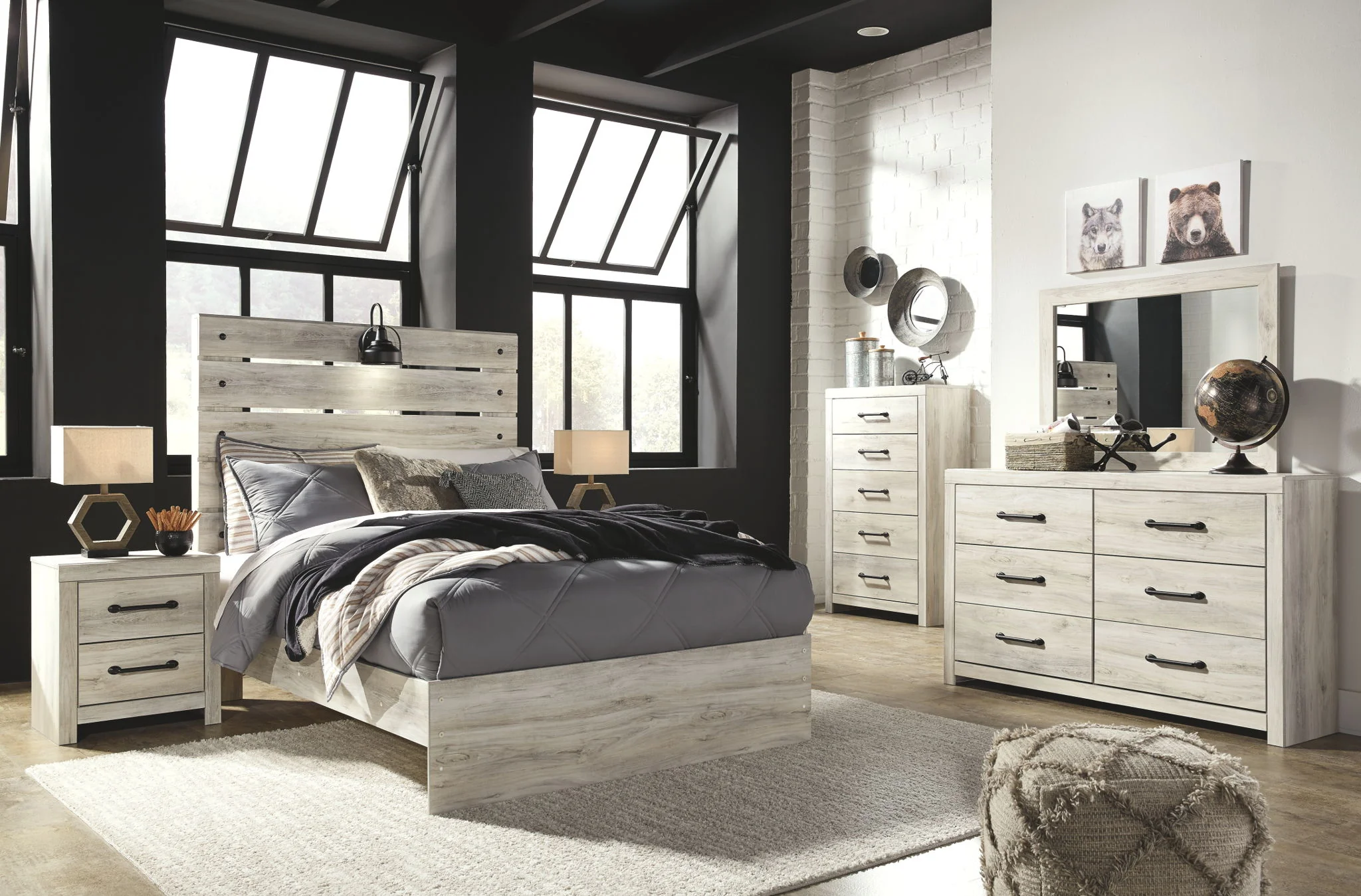 Cambeck - Whitewash - Full Panel Bed - Image 3