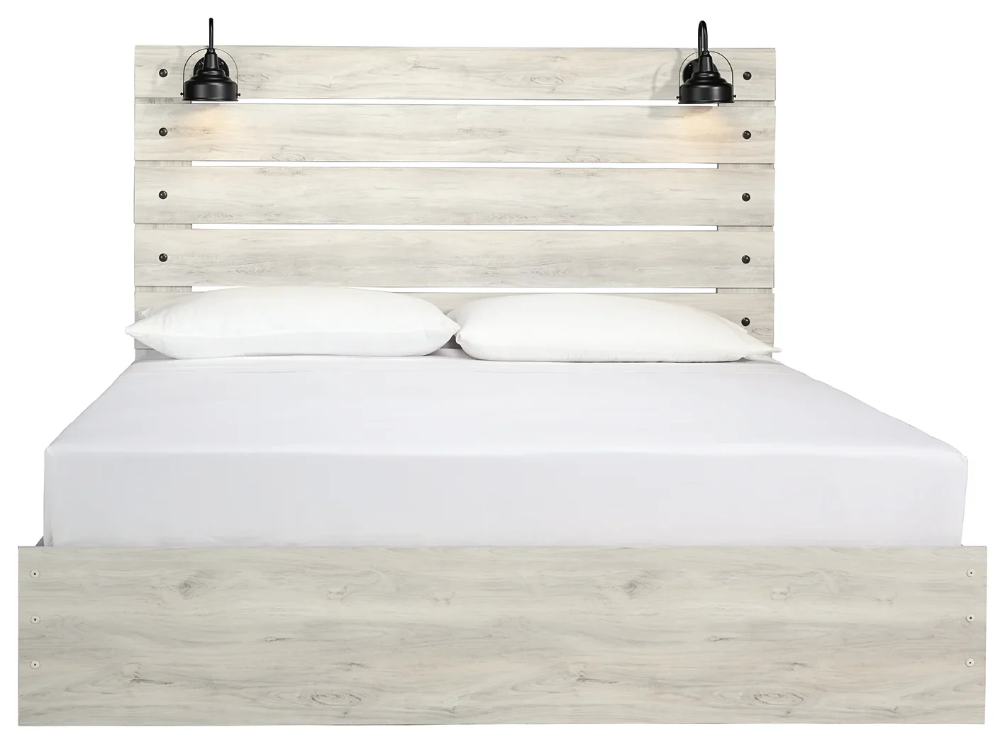 Cambeck - Whitewash - King Panel Bed - Image 3