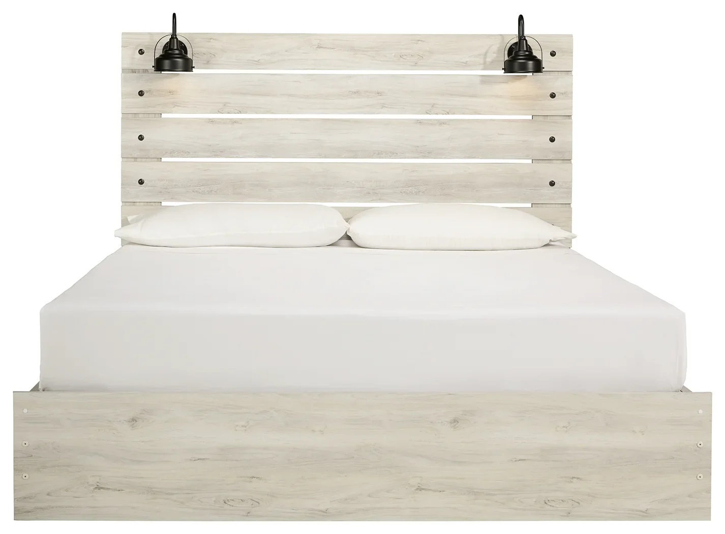 Cambeck - Whitewash - King Panel Bed With 4 Storage Drawers - Image 5