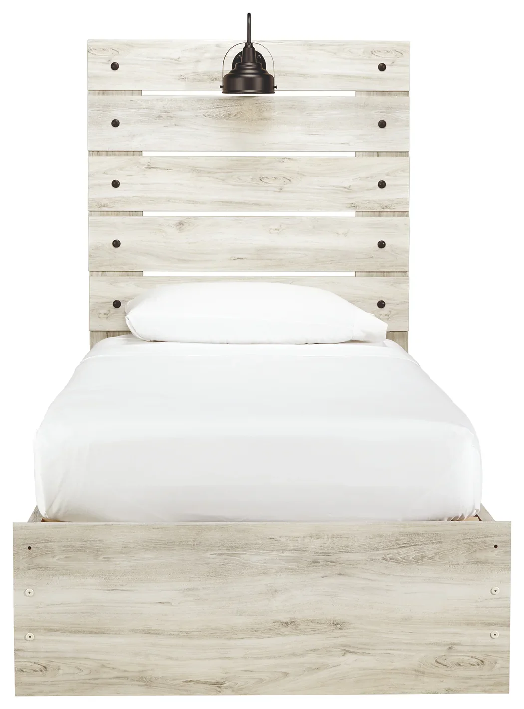 Cambeck - Whitewash - Twin Panel Bed With Side Storage Drawers - Image 7
