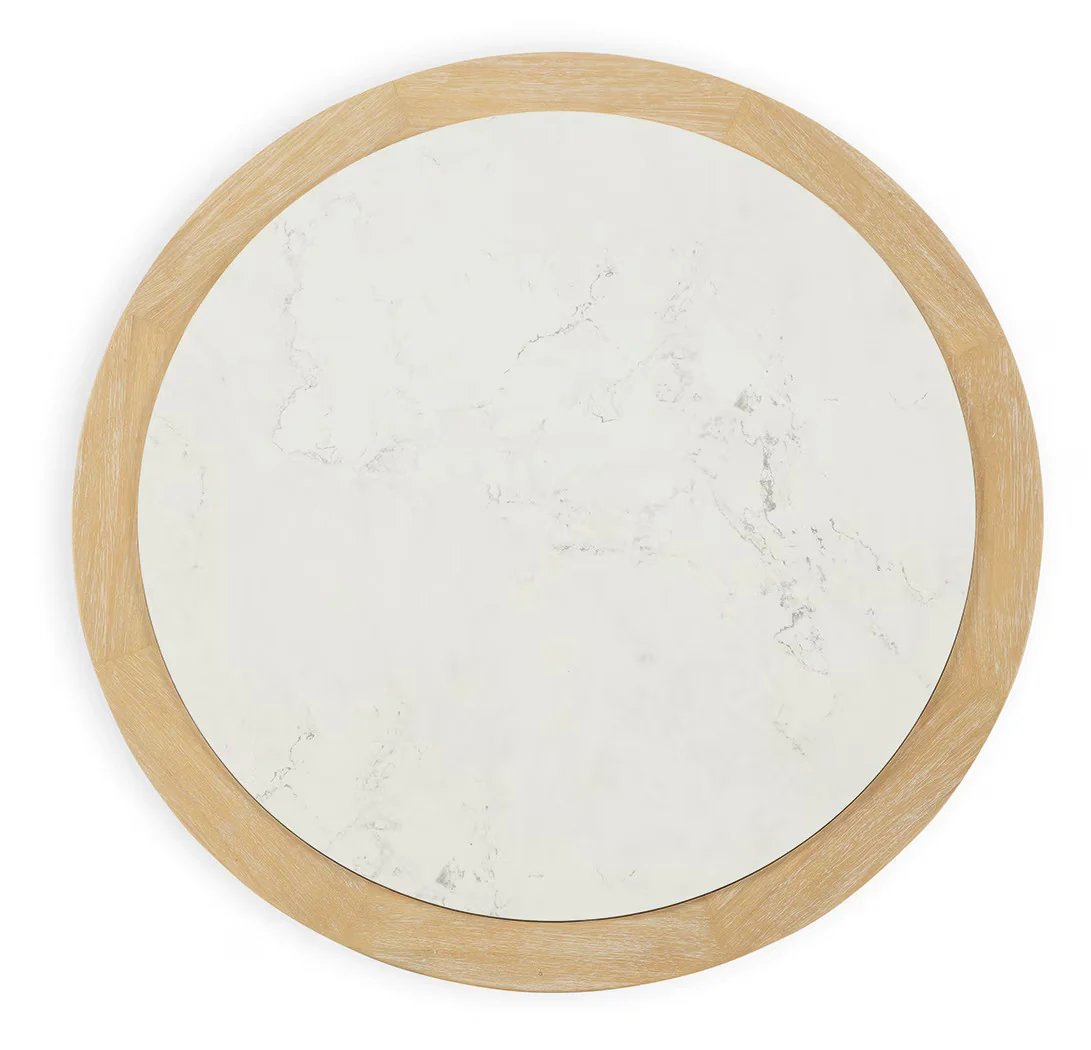 Camdill - Light Brown / White - Round Cocktail Table - Image 2