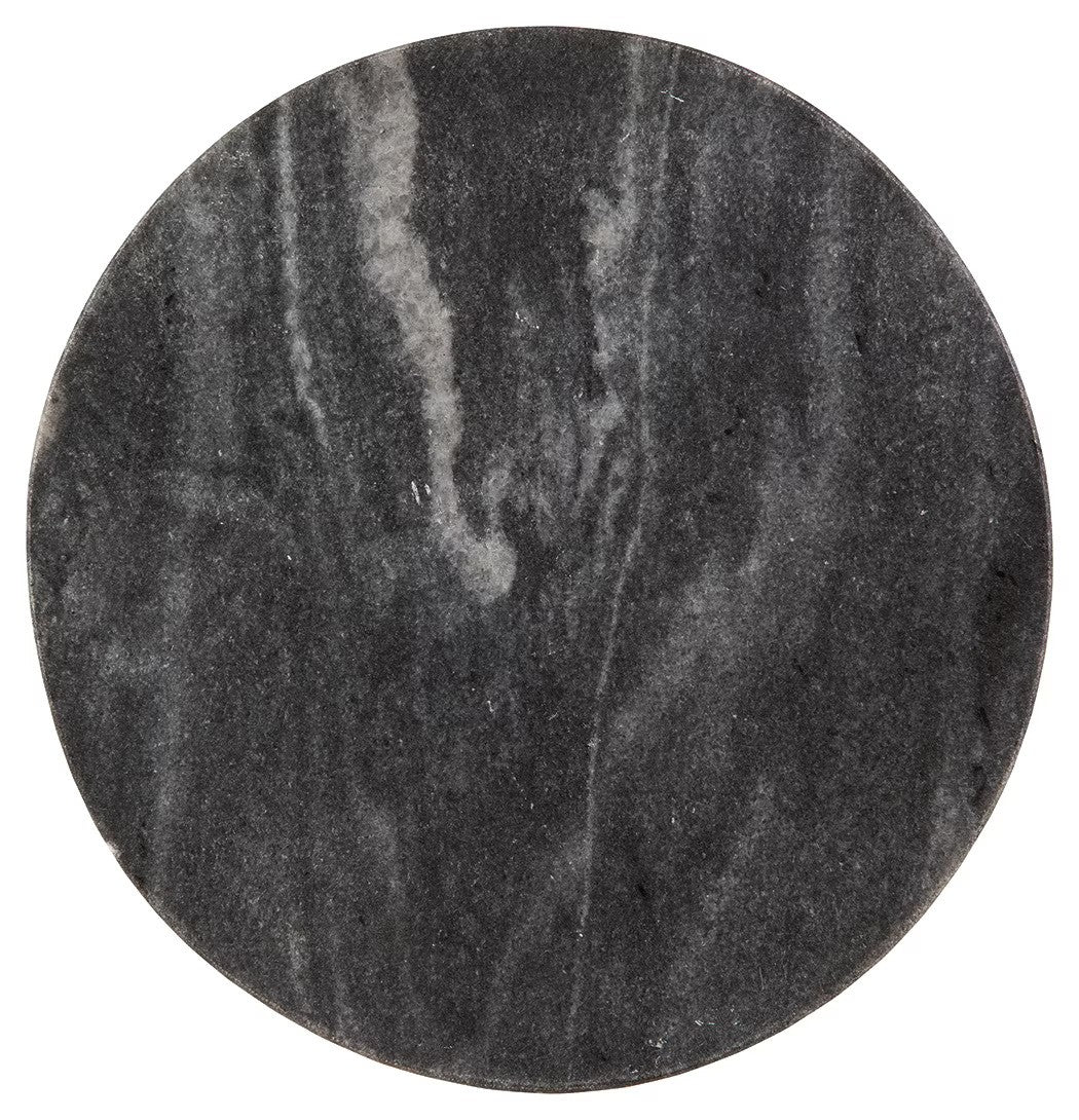 Caramont - Black / White / Gold Finish - Accent Table With White Base - Image 3