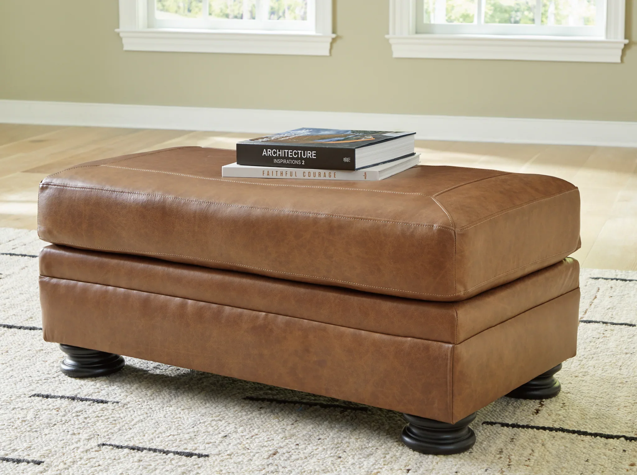 Carianna - 4 Pc. - Sofa, Loveseat, Chair And A Half, Ottoman - Caramel - Image 3
