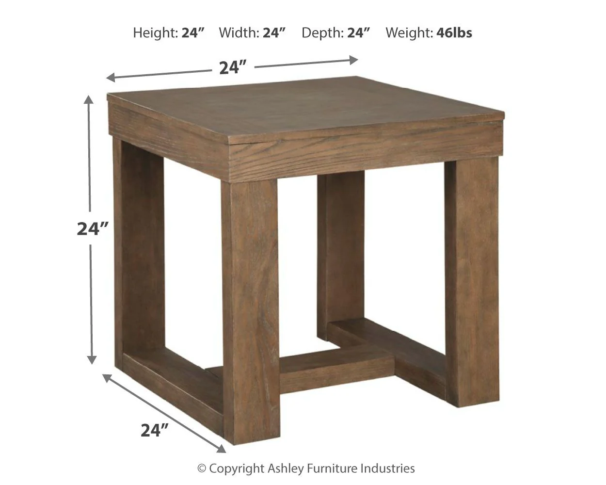 Cariton - Gray - Square End Table - Image 4