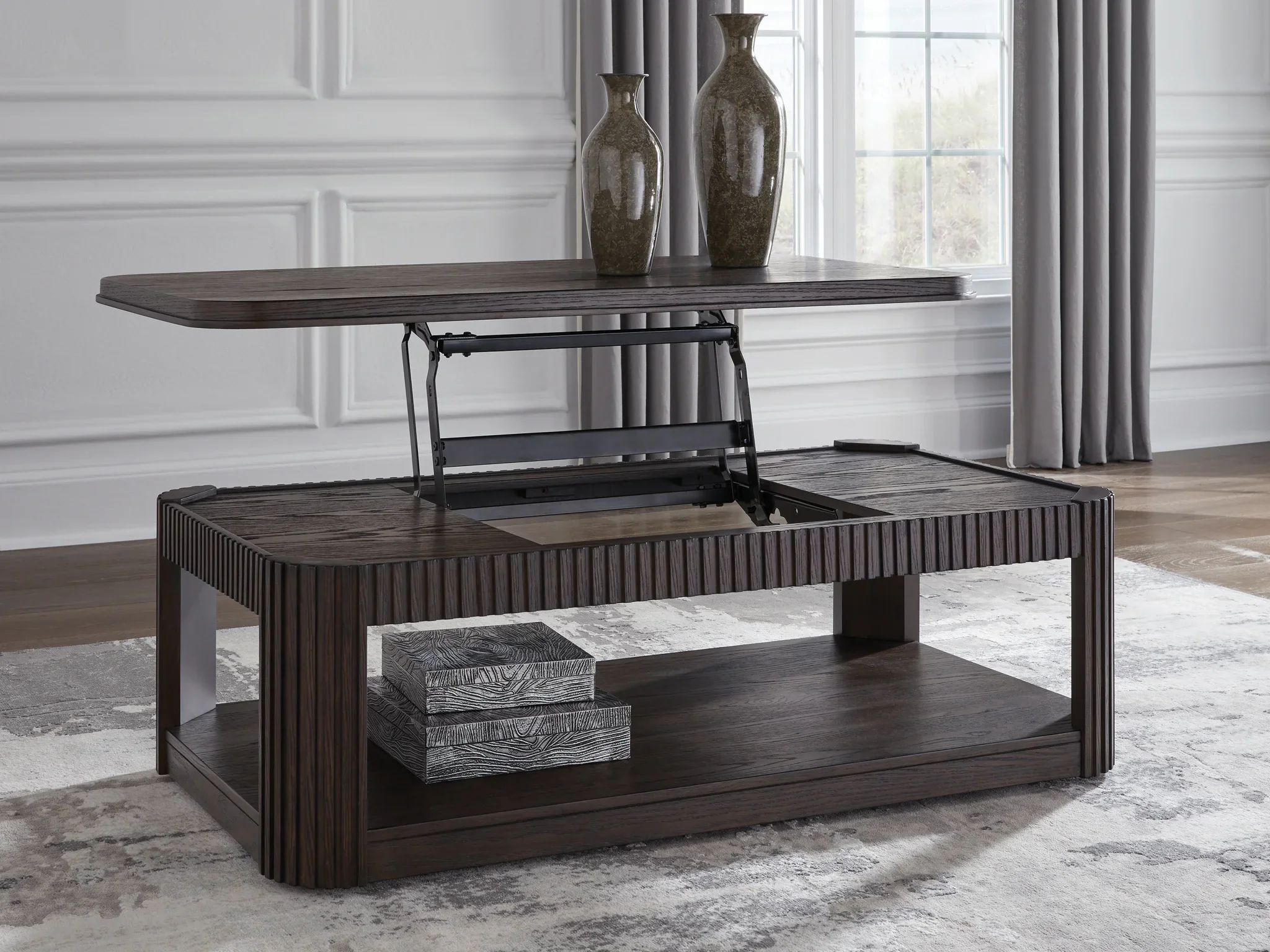 Carlibrie - Warm Brown - Lift Top Cocktail Table - Image 6