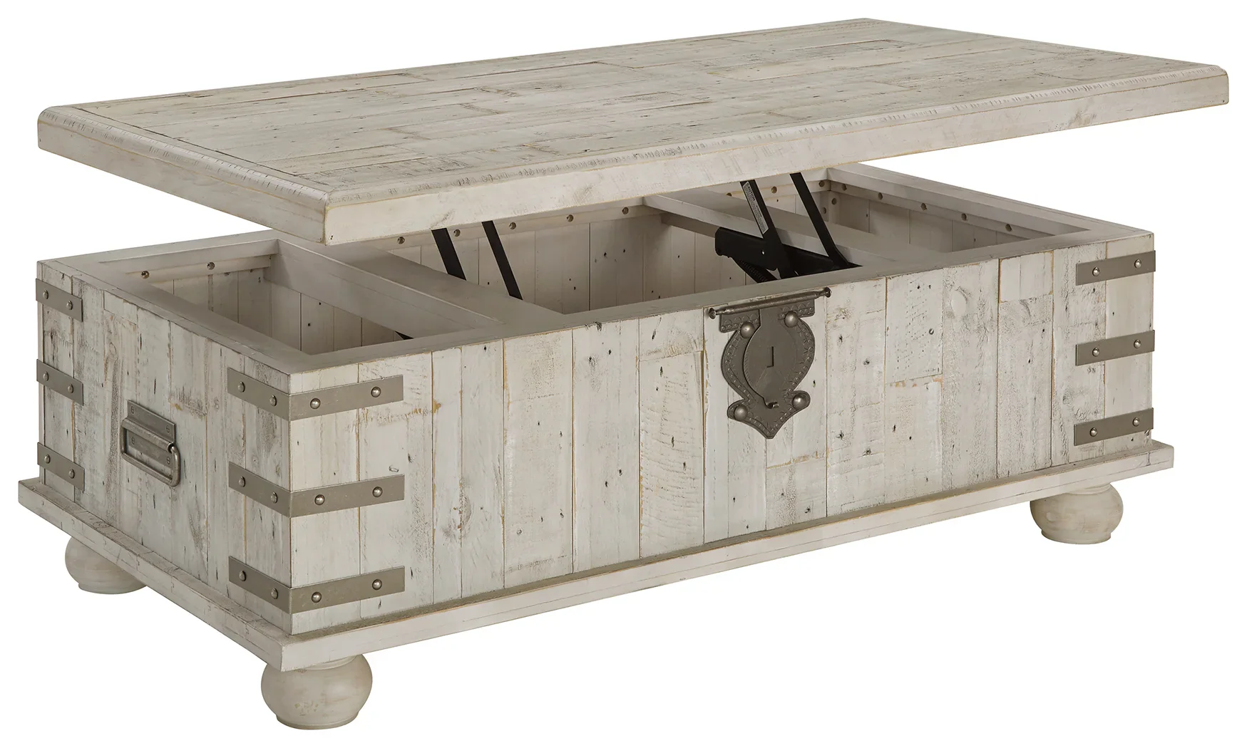 Carynhurst - White Wash Gray - Lift Top Cocktail Table - Image 3