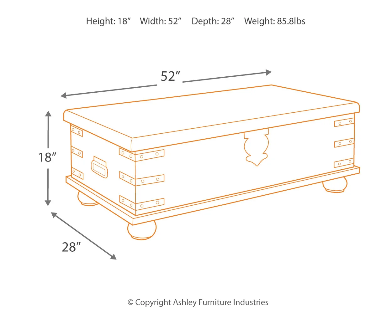 Carynhurst - White Wash Gray - Lift Top Cocktail Table - Image 4