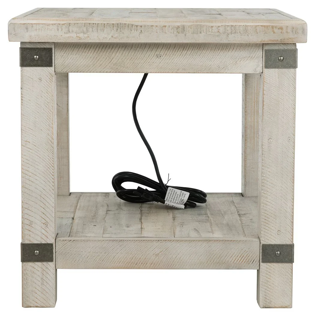 Carynhurst - White Wash Gray - Rectangular End Table - Image 4