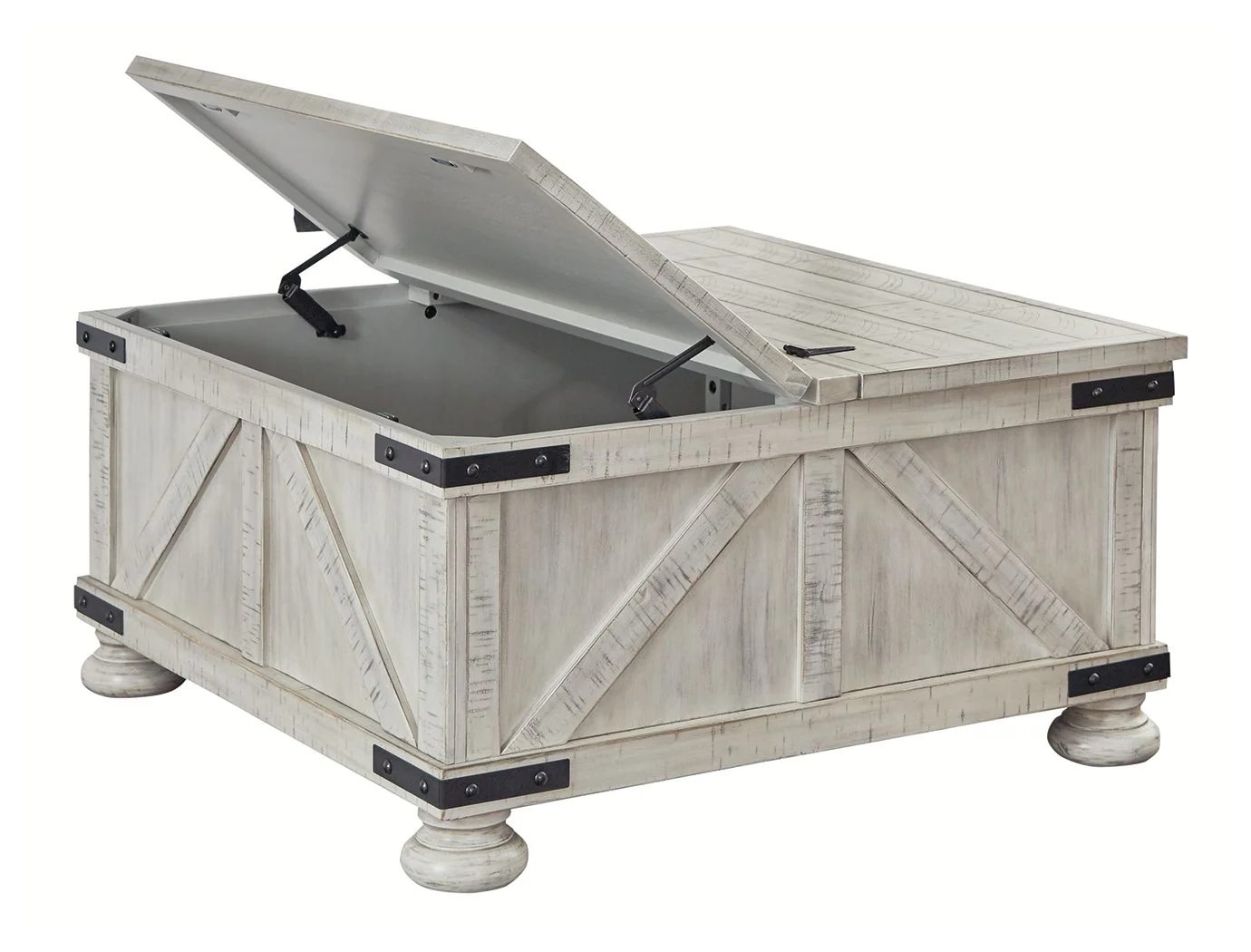 Carynhurst - Whitewash - Cocktail Table With Storage - Image 3