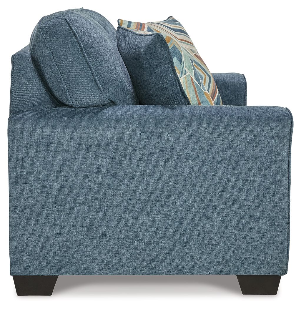 Cashton - Blue - Loveseat - Image 4