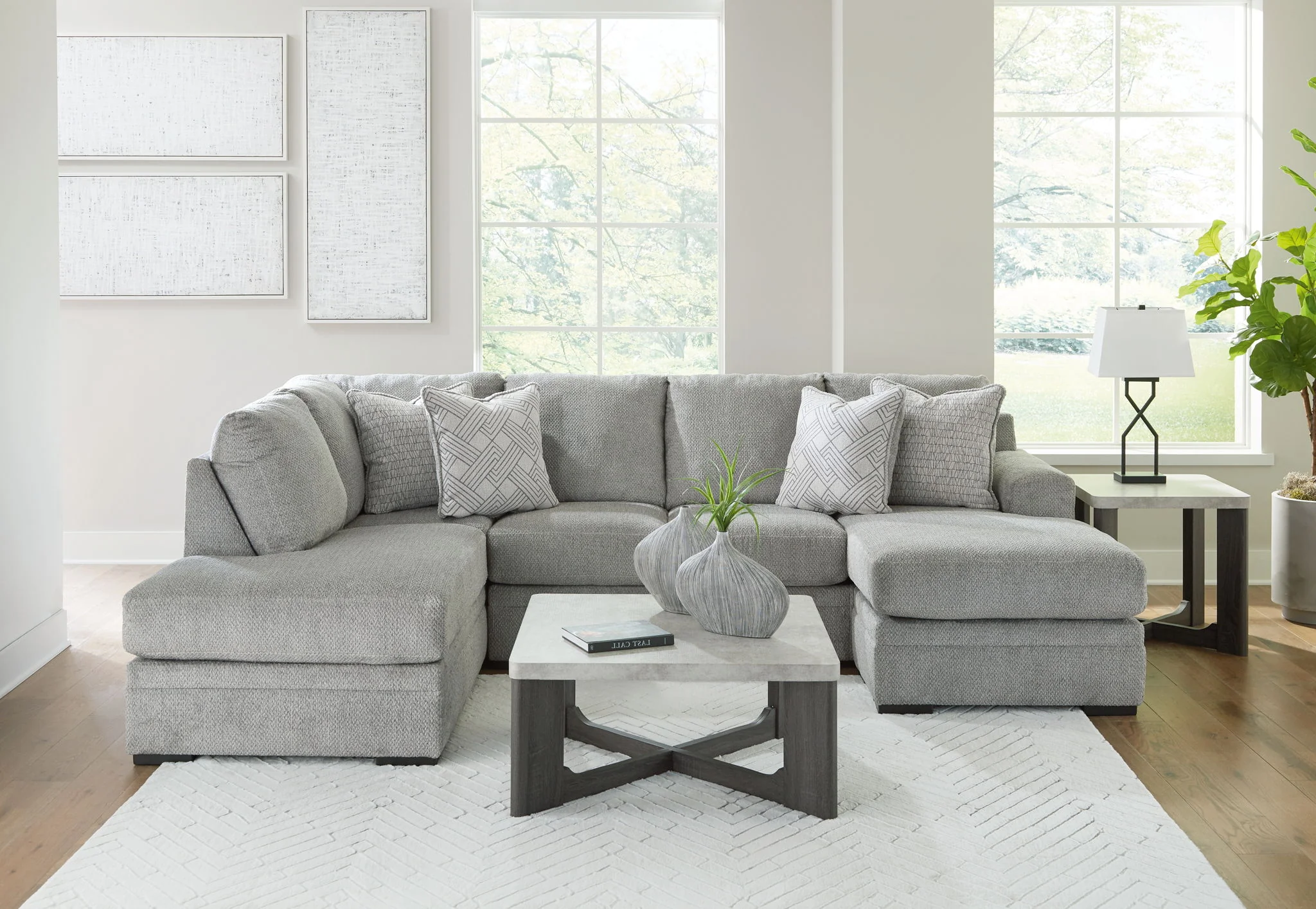 Casselbury - Cement - 2-Piece Sectional With Laf Corner Chaise - Image 2
