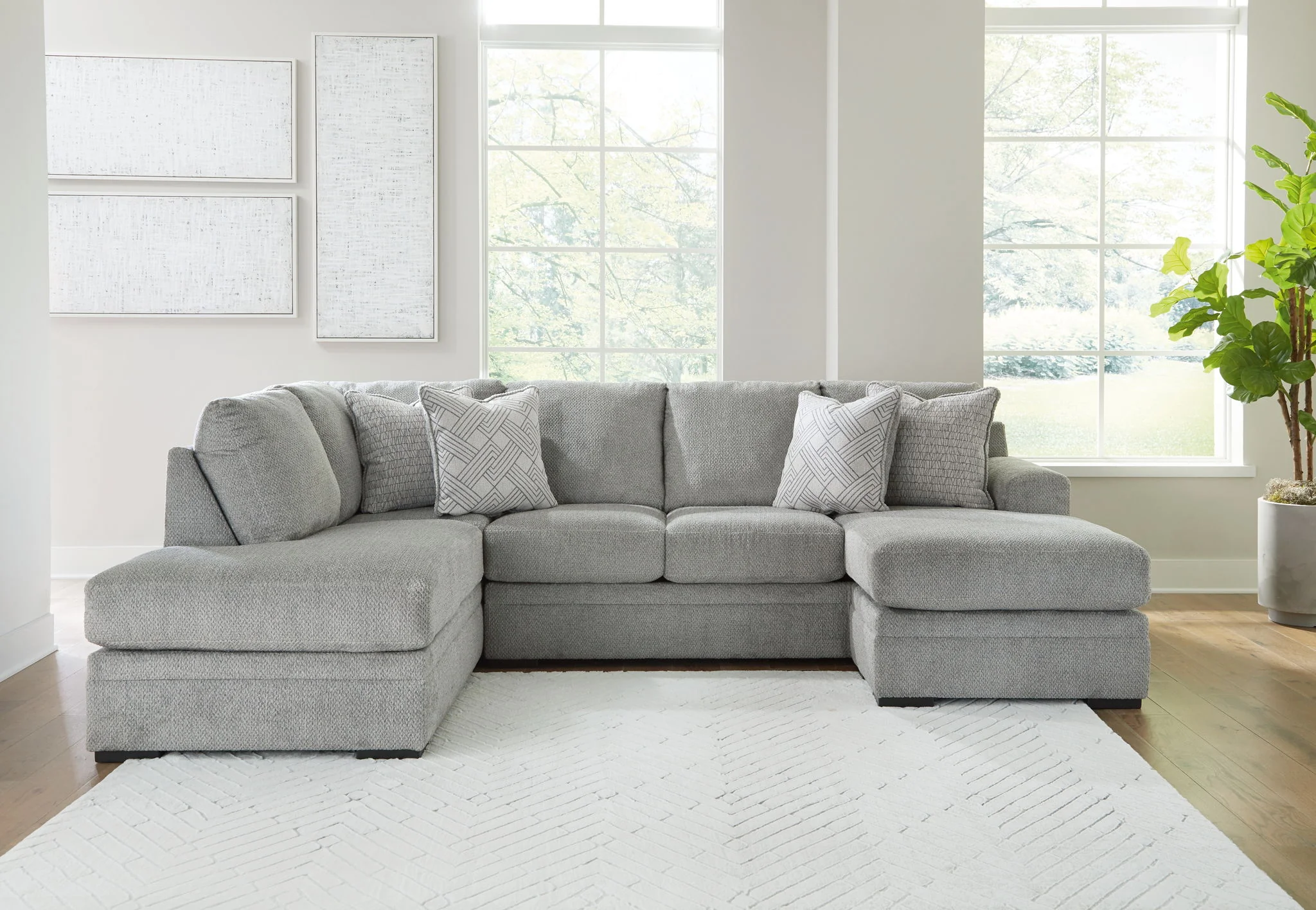 Casselbury - Cement - 2-Piece Sectional With Laf Corner Chaise - Image 3