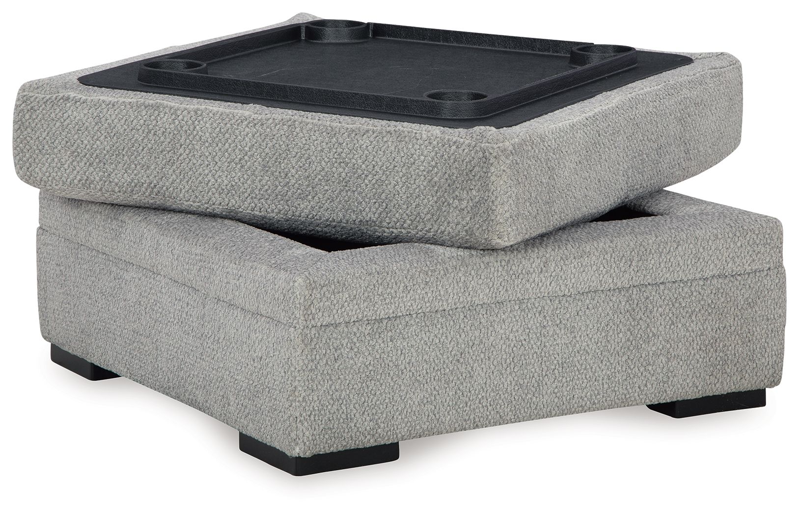 Casselbury - Cement - Ottoman With Storage - Image 3