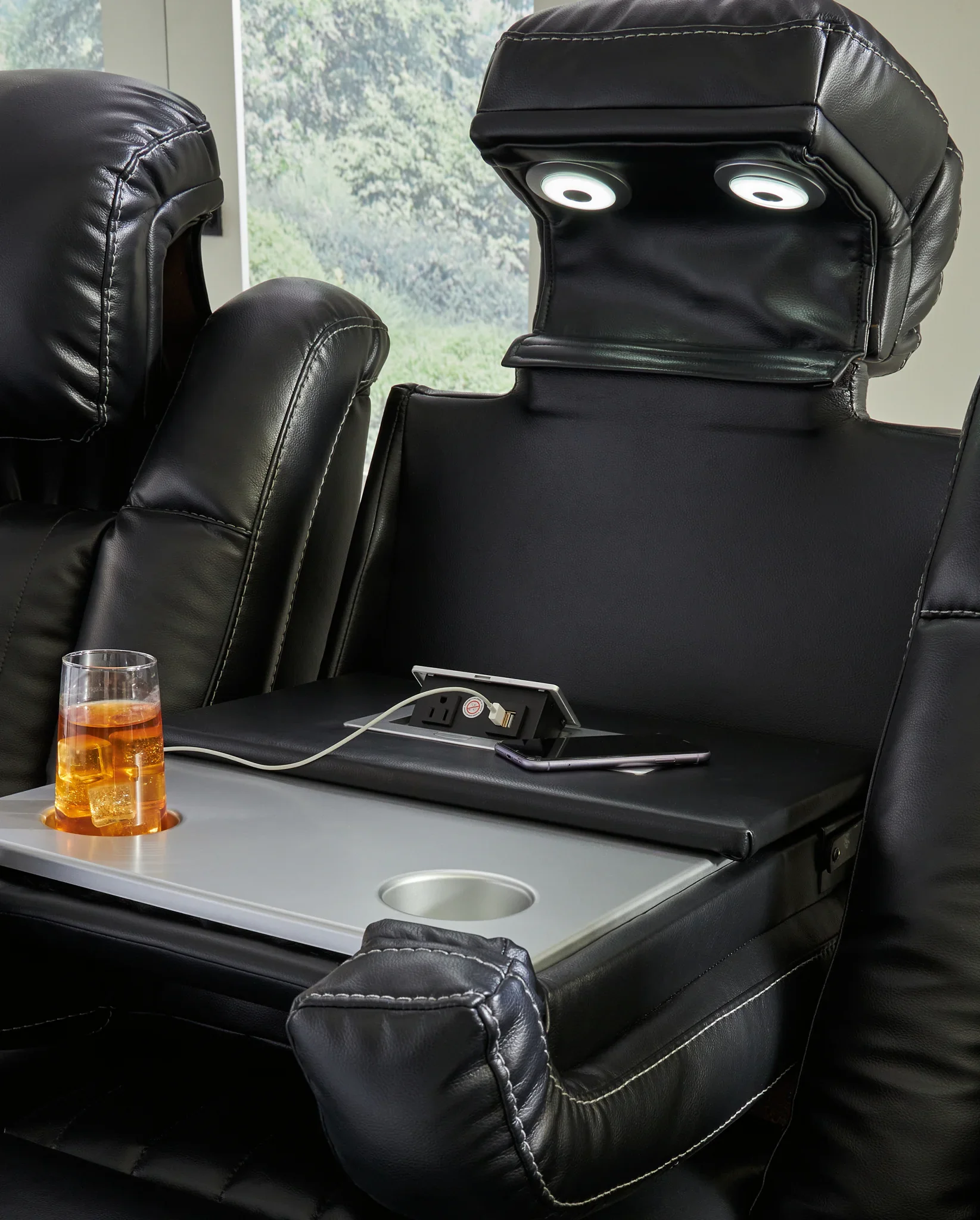 Caveman Den - Midnight - Power Reclining Sofa With Adj Headrest - Image 6