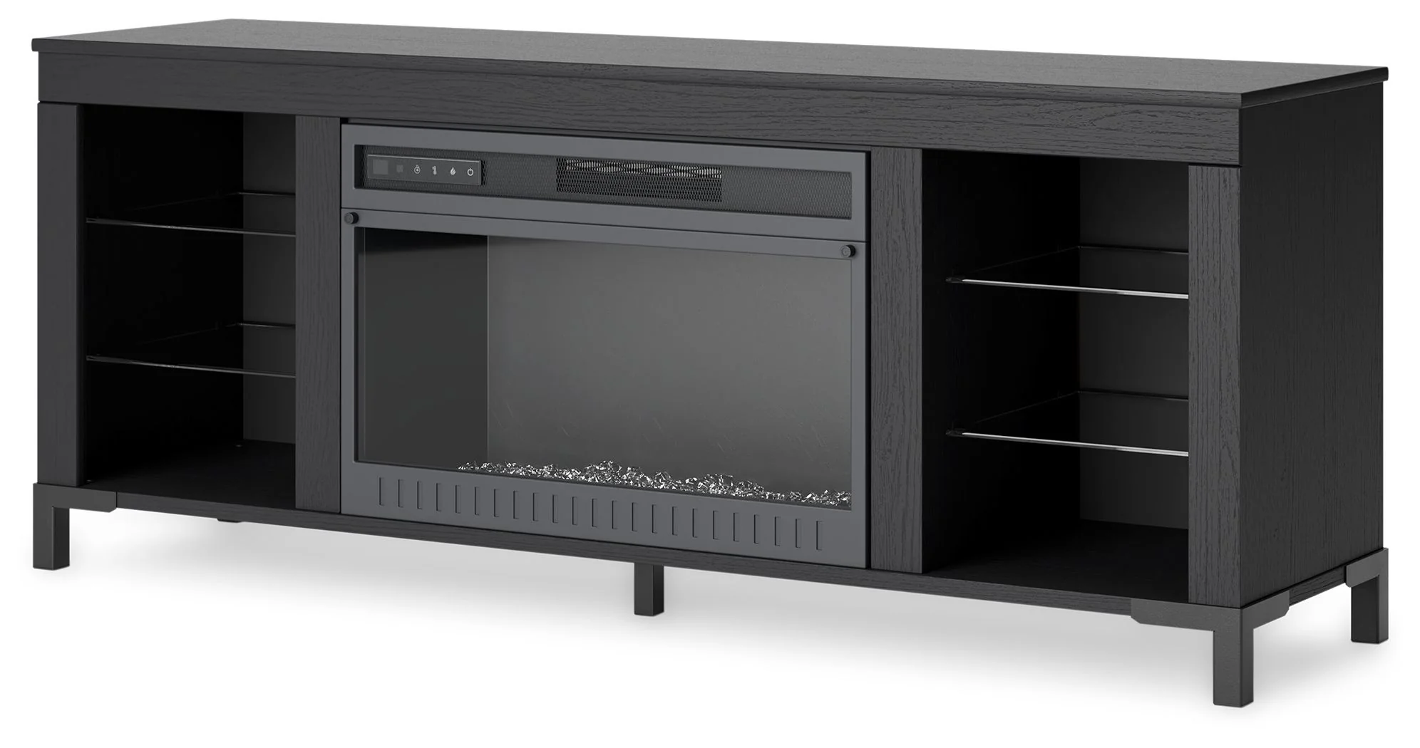 Cayberry - Black - TV Stand With Fireplace - Image 3