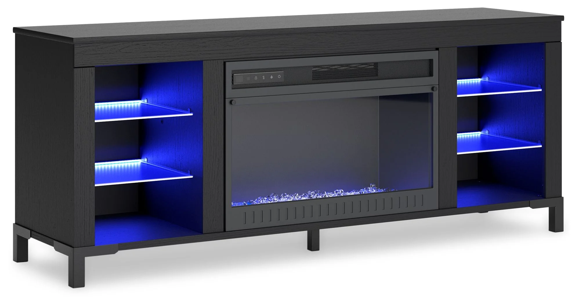 Cayberry - Black - TV Stand With Fireplace - Image 4