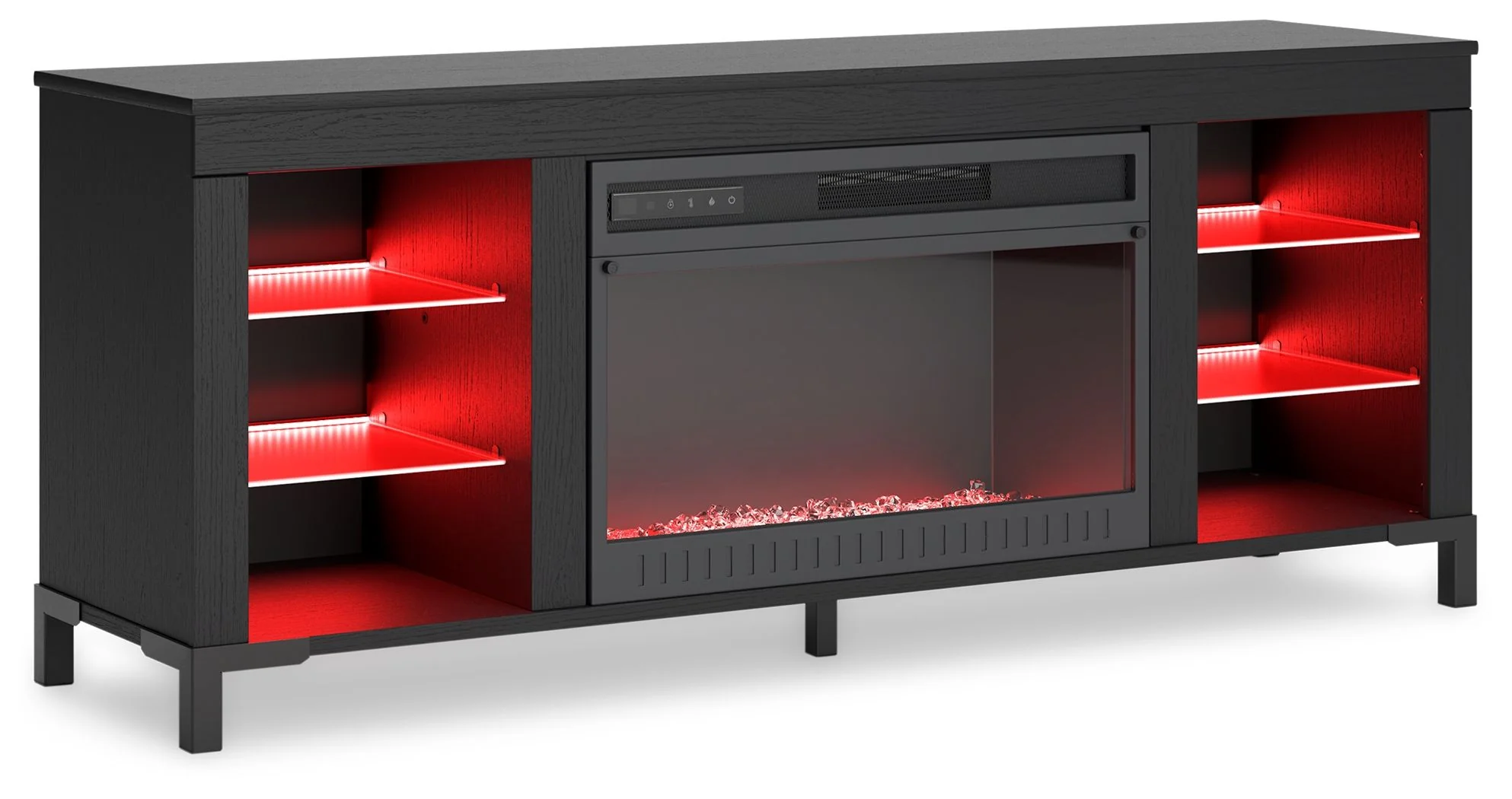 Cayberry - Black - TV Stand With Fireplace - Image 5
