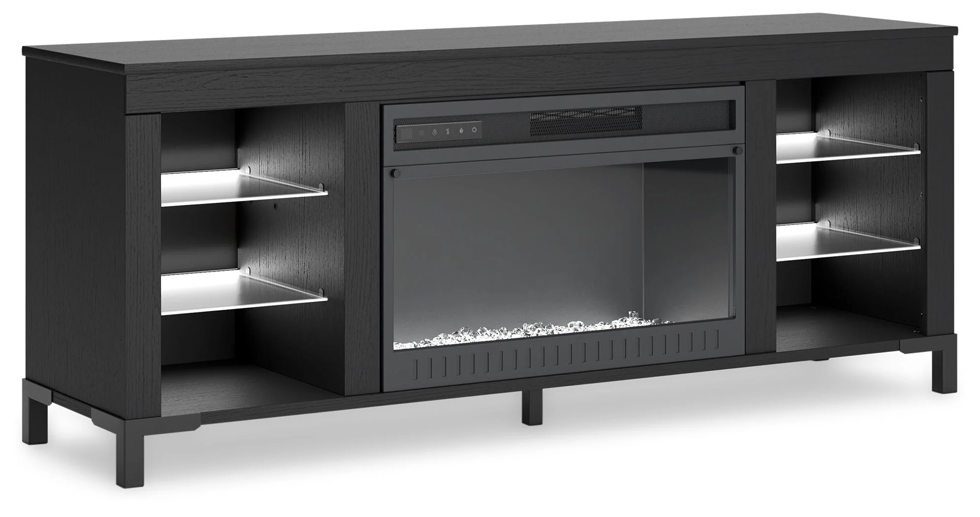 Cayberry - Black - TV Stand With Fireplace - Image 6
