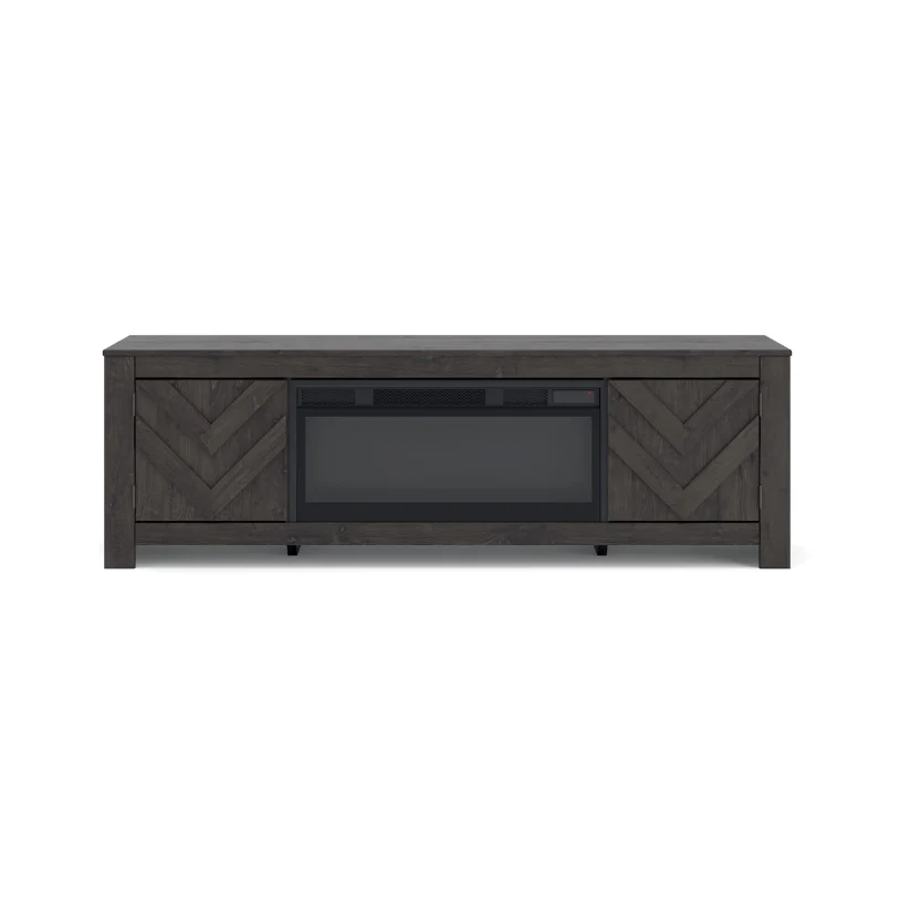 Cayboni - Black - 71" TV Stand With Electric Fireplace - Image 3