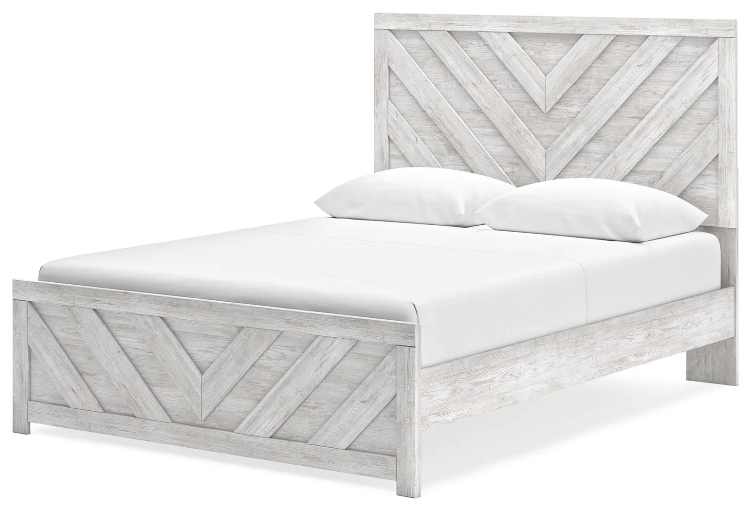 Cayboni - Whitewash - Queen Panel Bed - Image 3