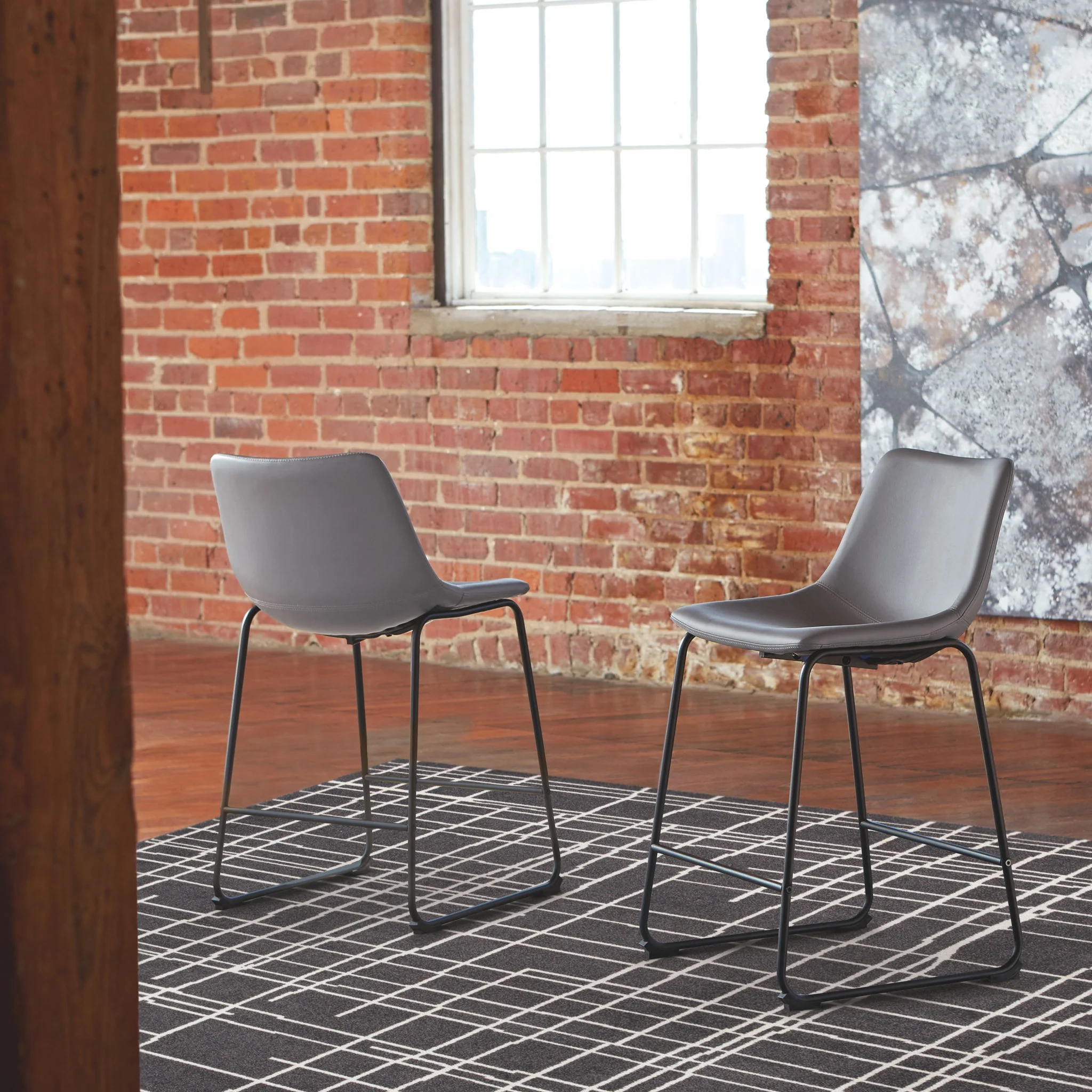 Centiar - Gray - Upholstered Barstool (Set of 2) - Image 2